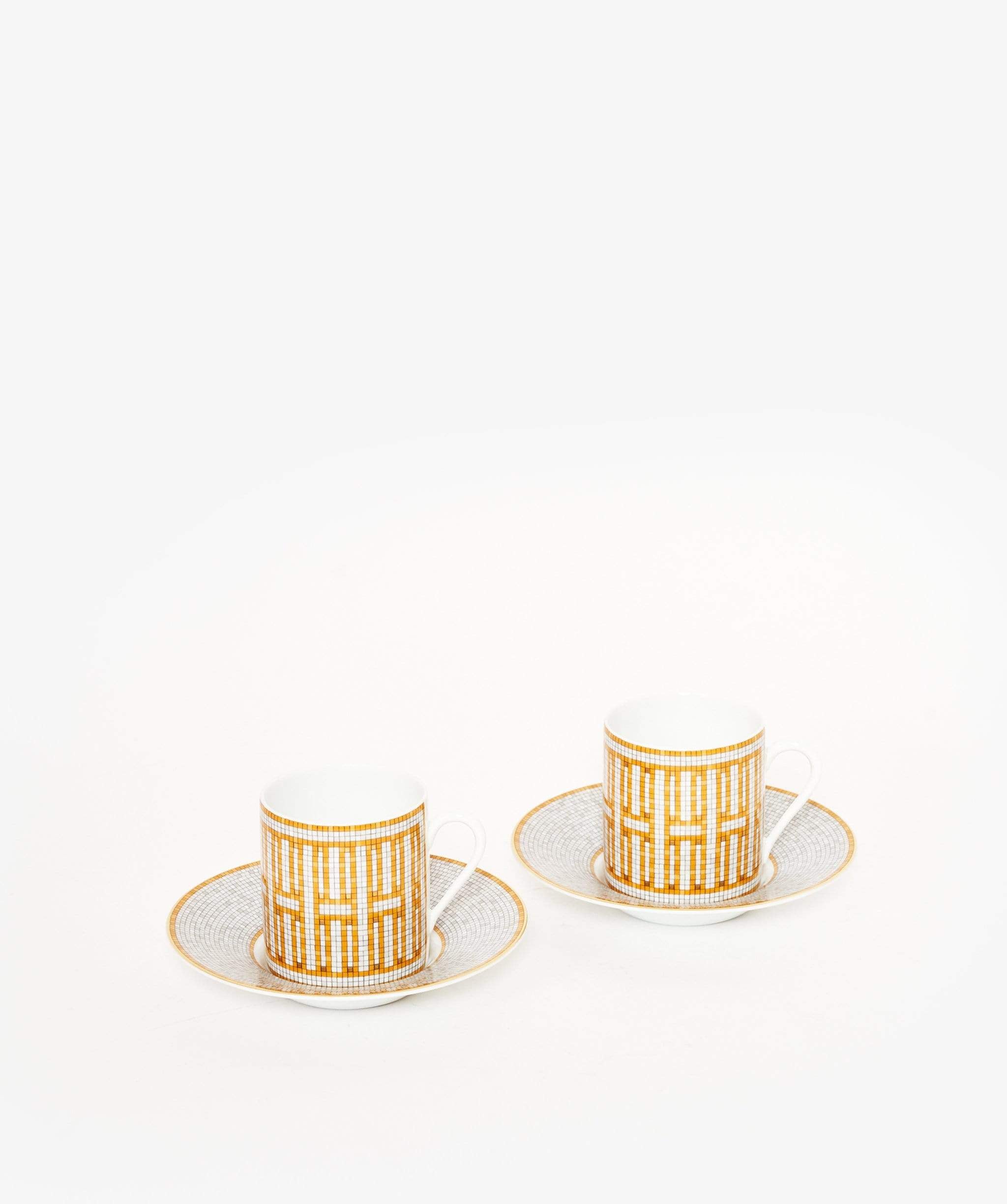 Hermès Hermes Mosaique Coffee set Gold