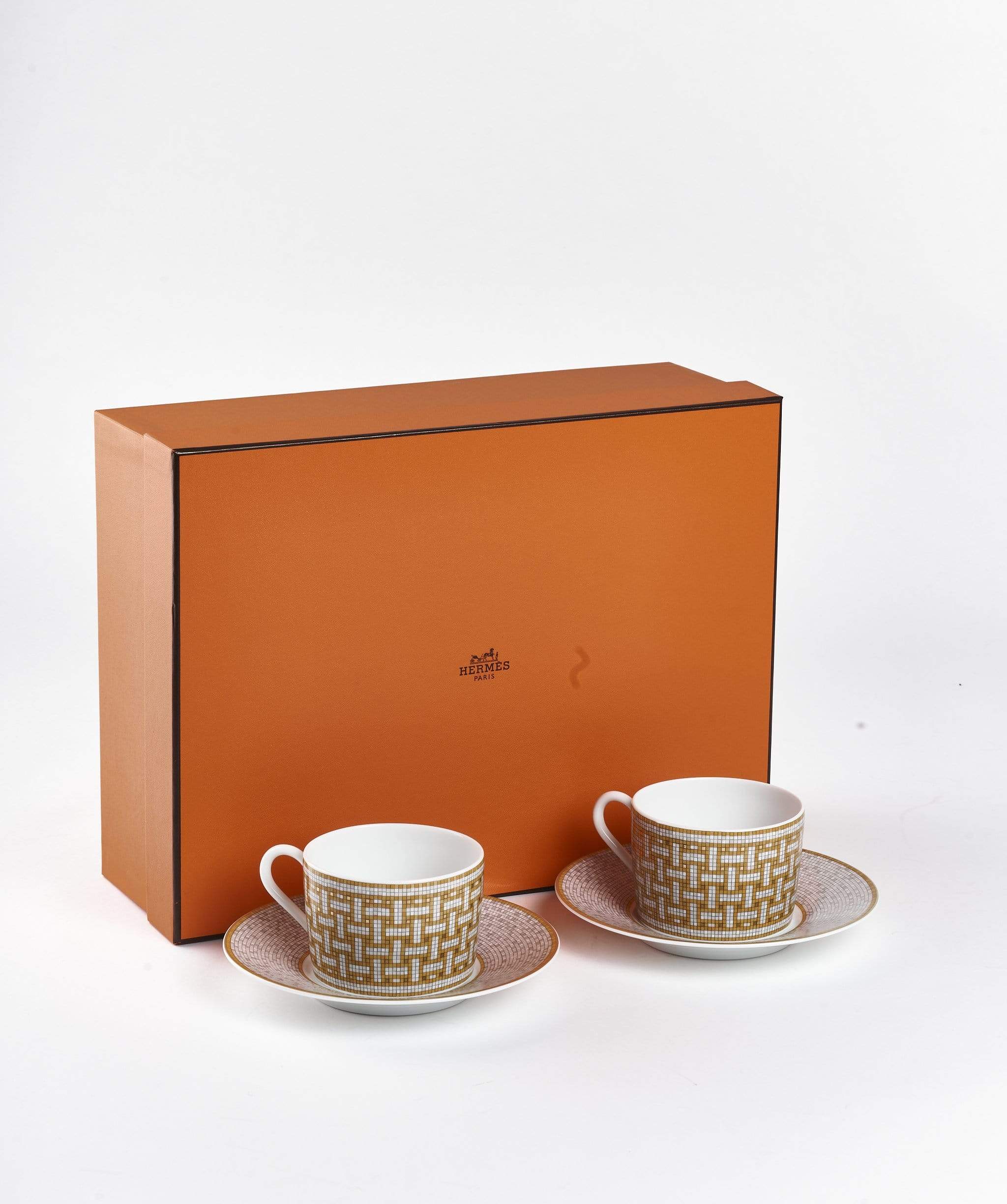 Hermès Hermès Mosaique Gold Tea Cup Set