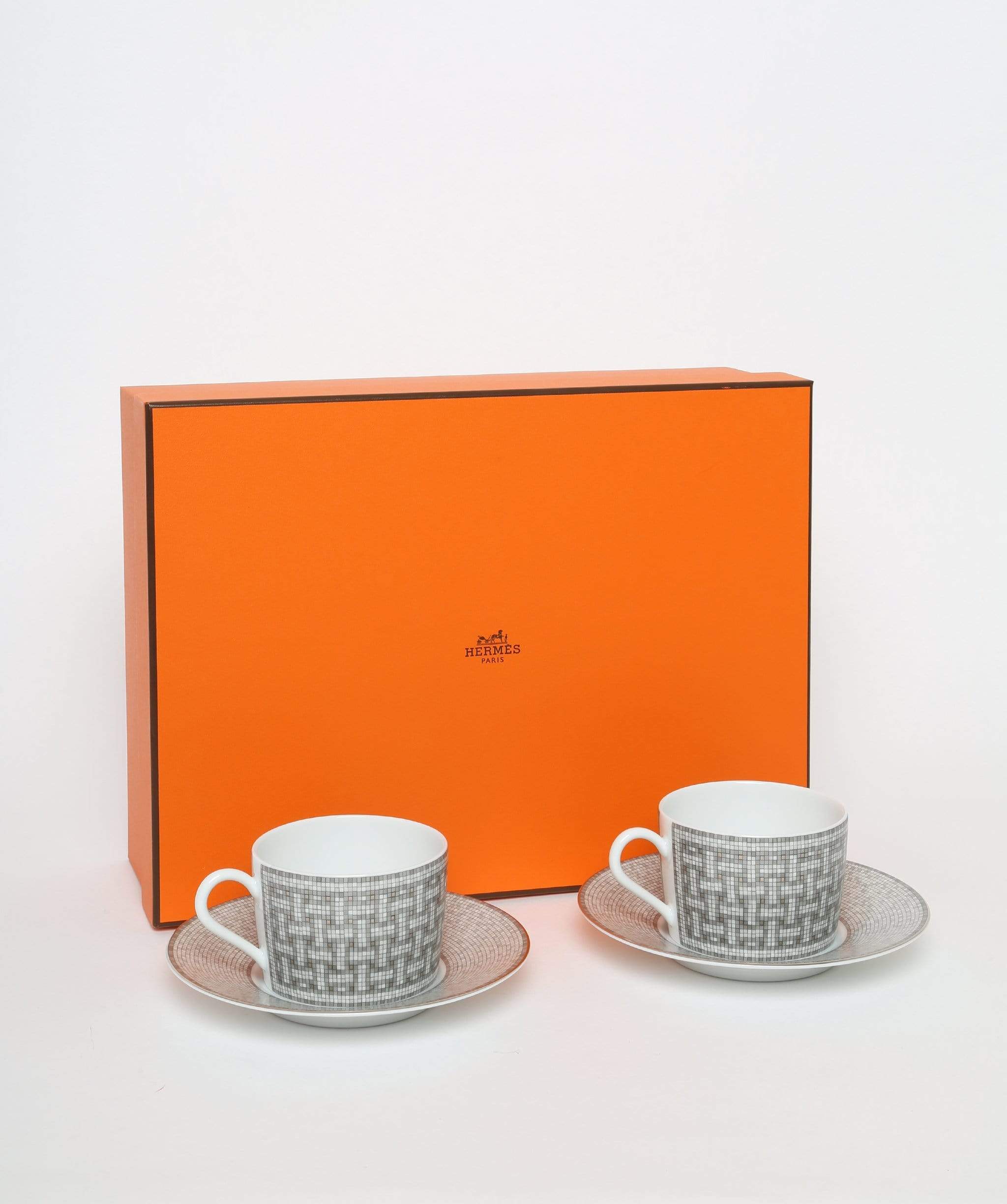 Hermès Hermes mosaique platinum coffee set