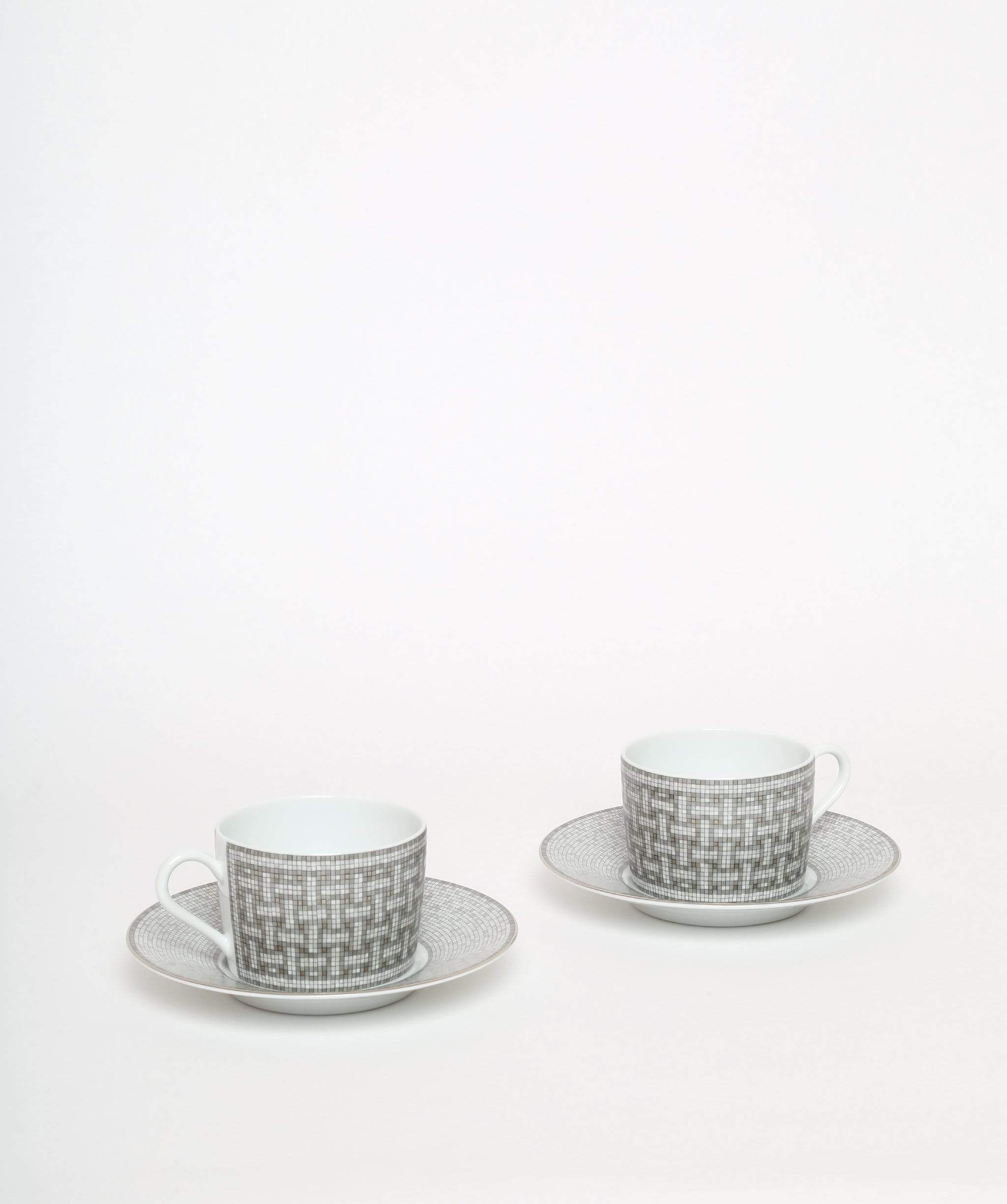 Hermès Hermes mosaique platinum coffee set