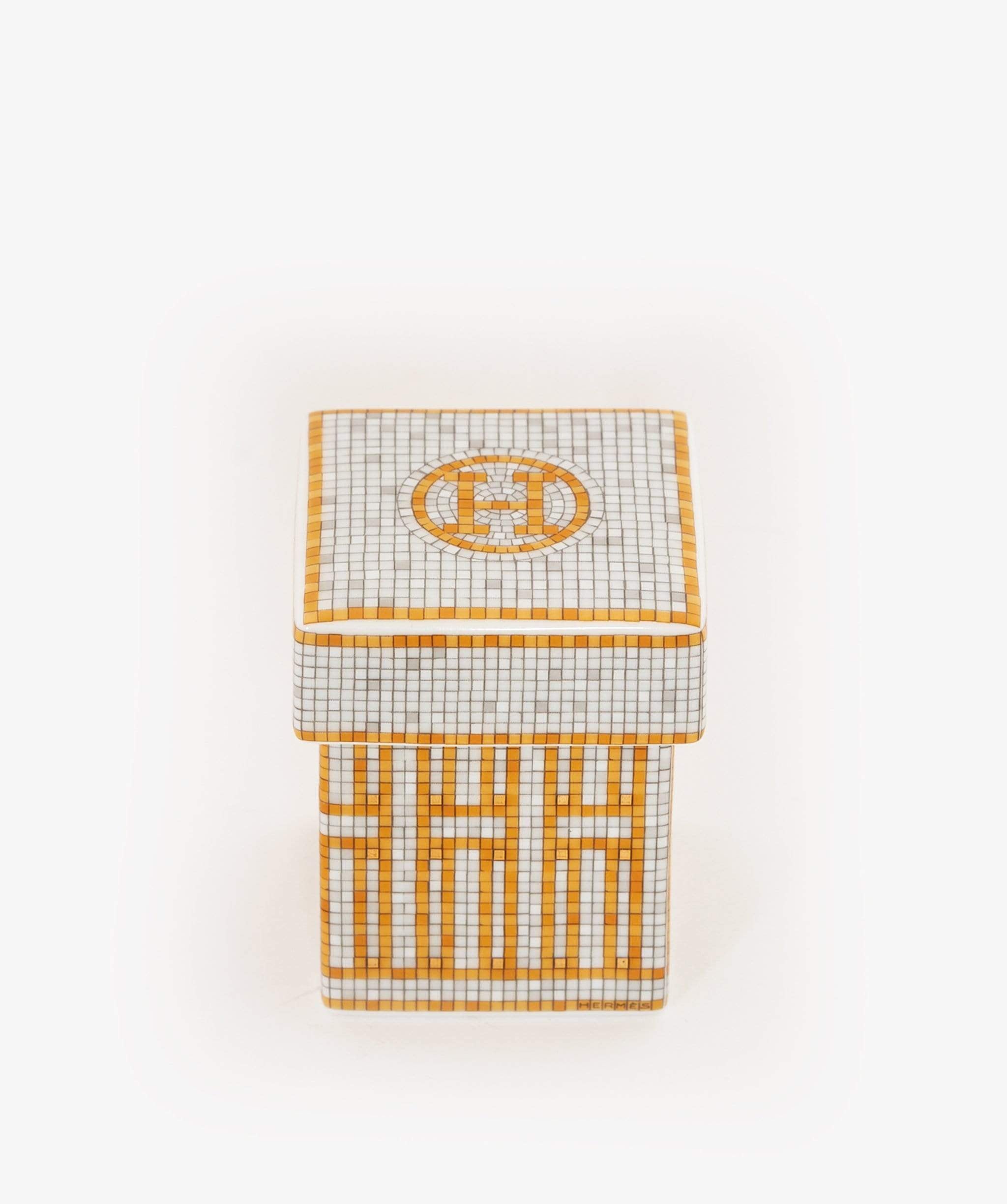 Hermès Hermes sugar pot gold mosaique