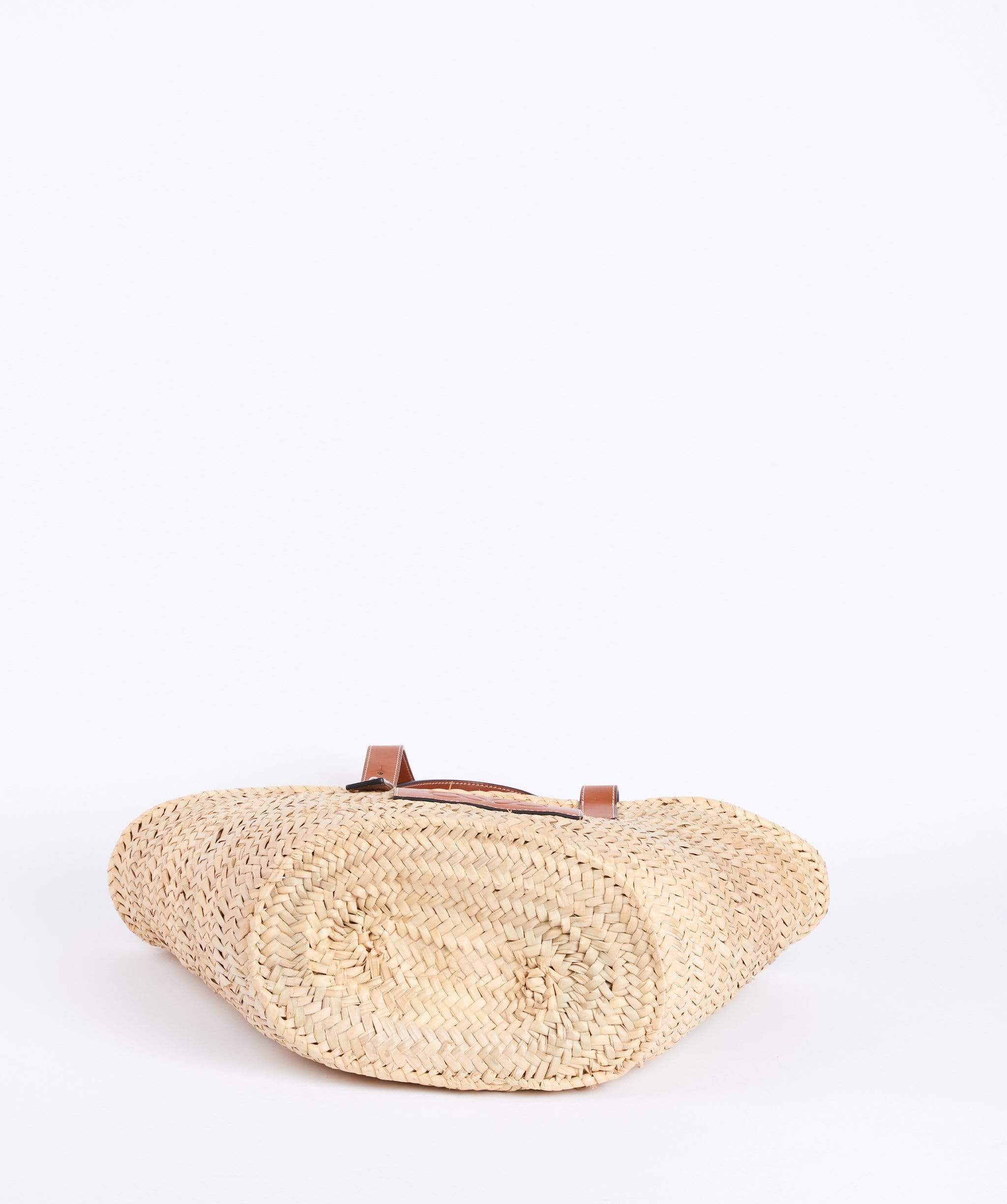 Loewe Loewe Basket bag in palm leaf and calfskin