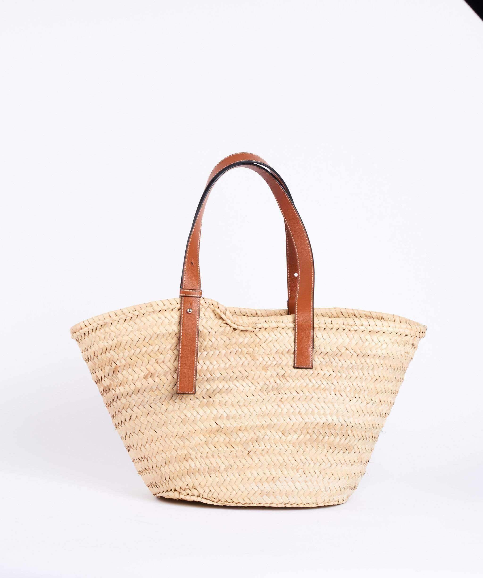 Loewe Loewe Basket bag in palm leaf and calfskin