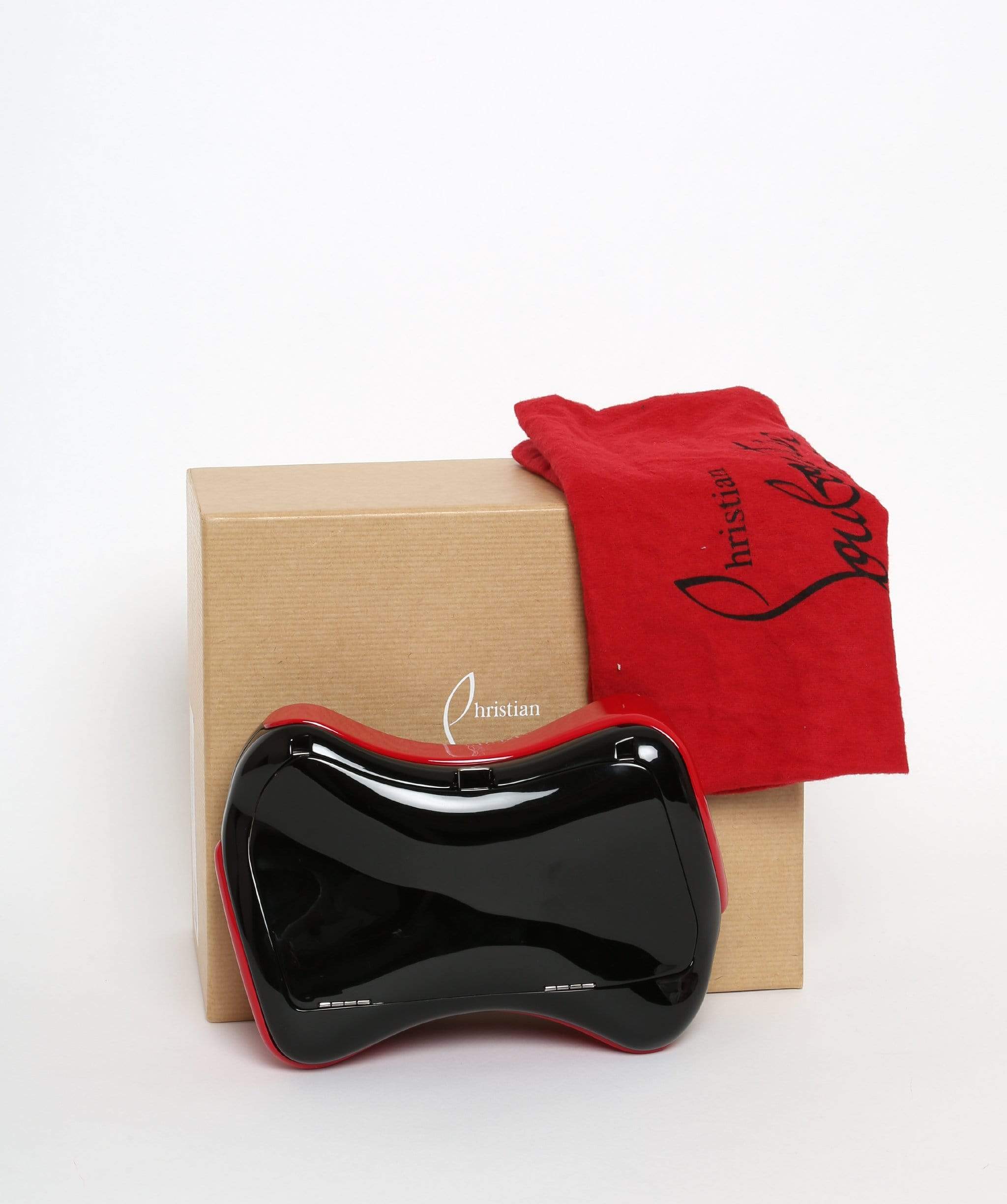 Louboutin Christian Louboutin Red Black Shoepeaks Clutch