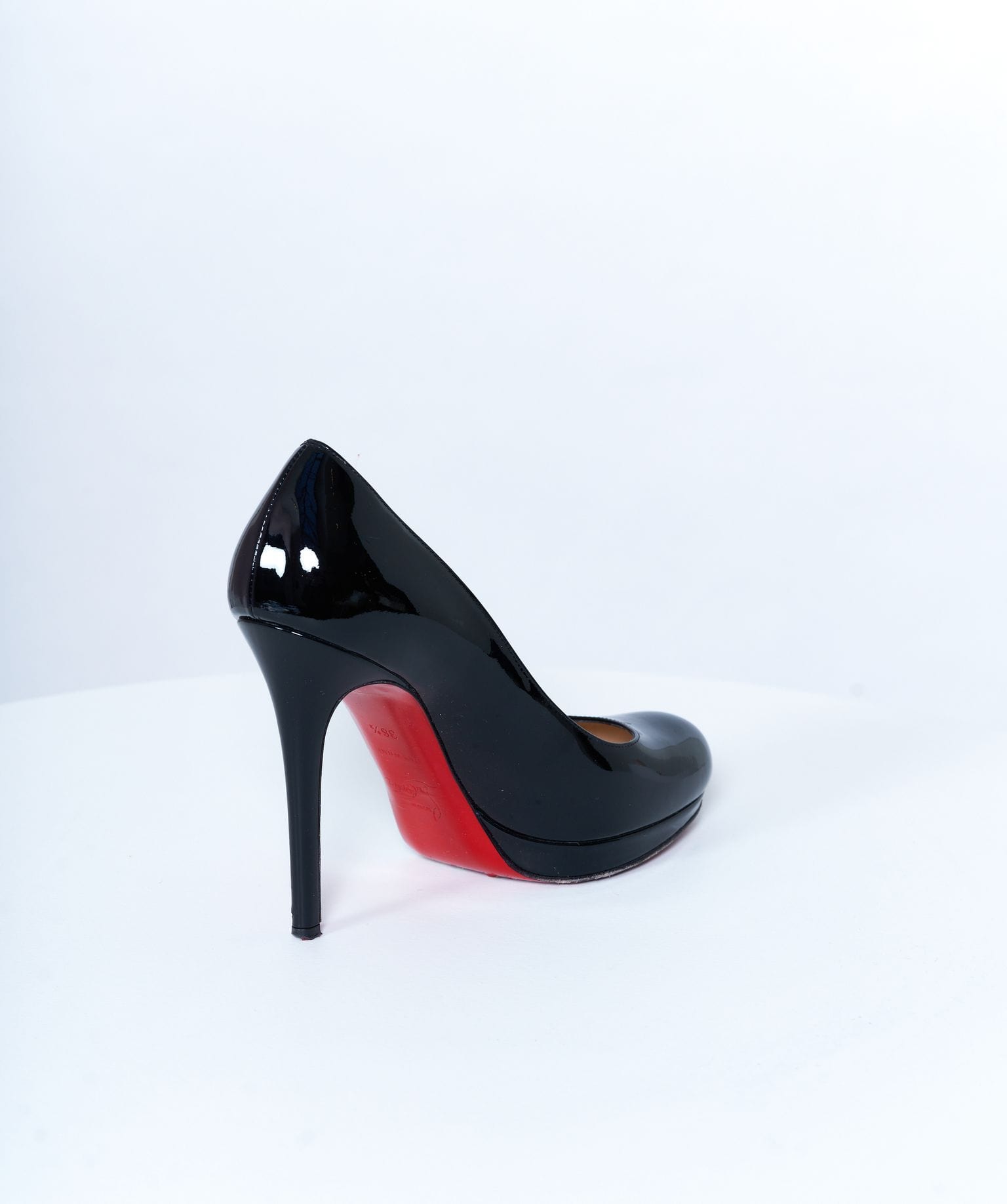 Louboutin Christian Louboutin Black Patent SImple Pump 120 Size 36.5