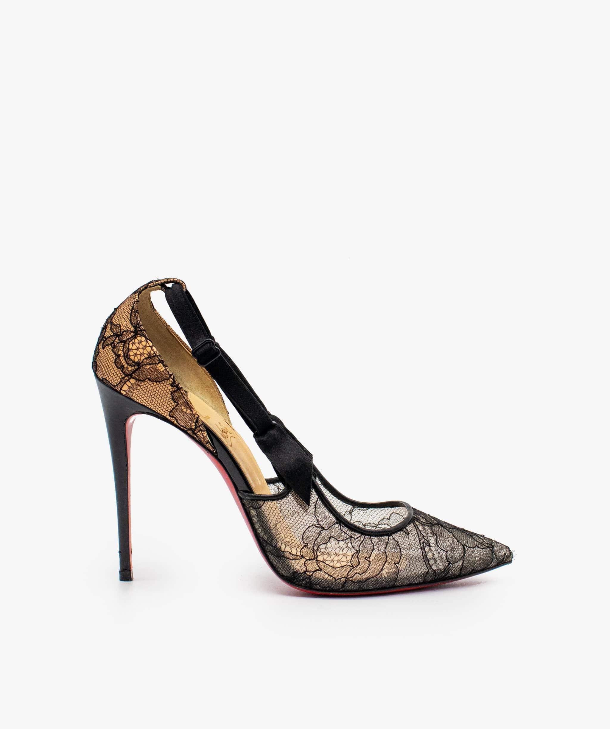 Louboutin Christian Louboutin Hot Jeanbi Lace Pattern Pumps