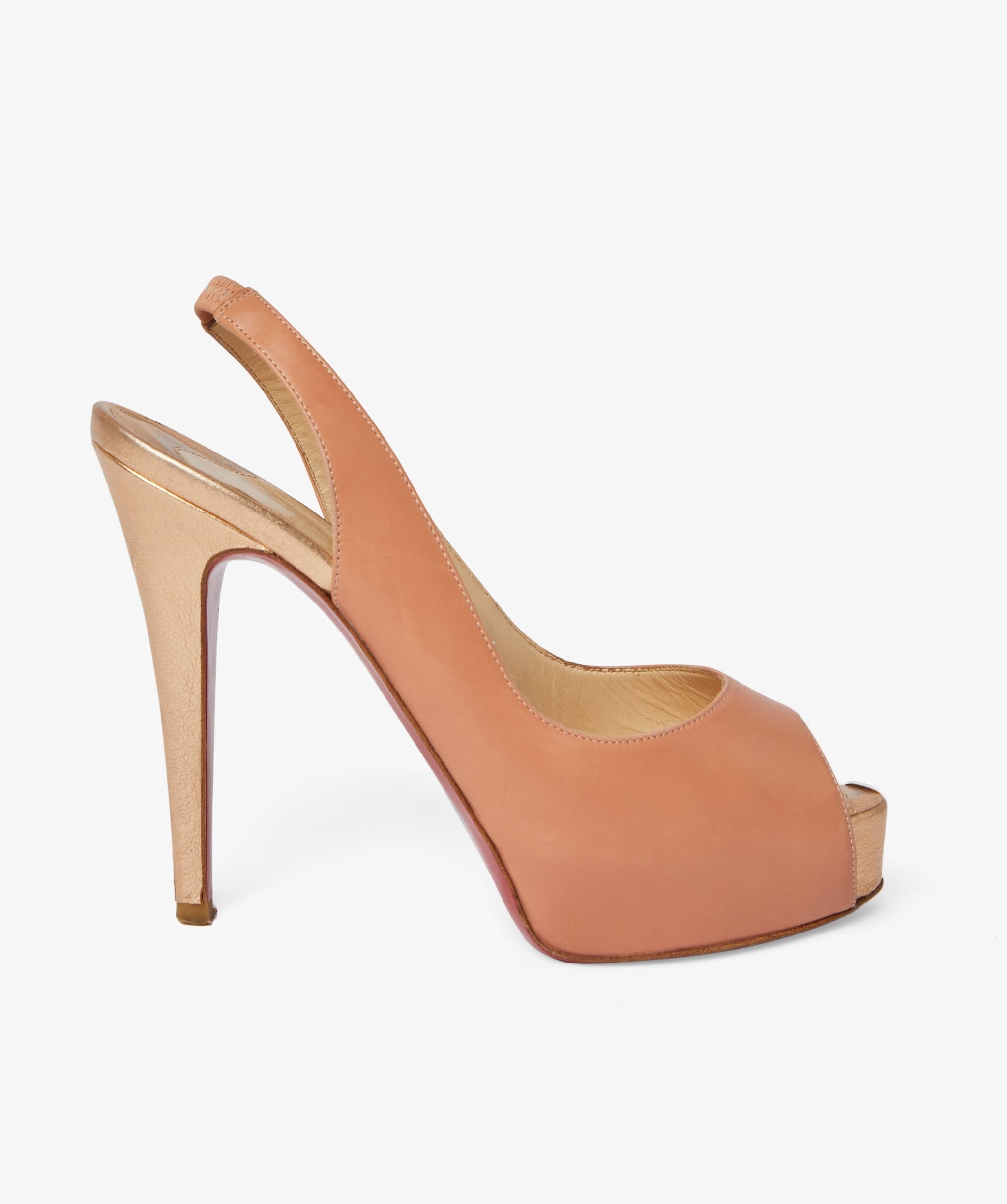 Louboutin Louboutin Peach Gold Heels 36.5EU