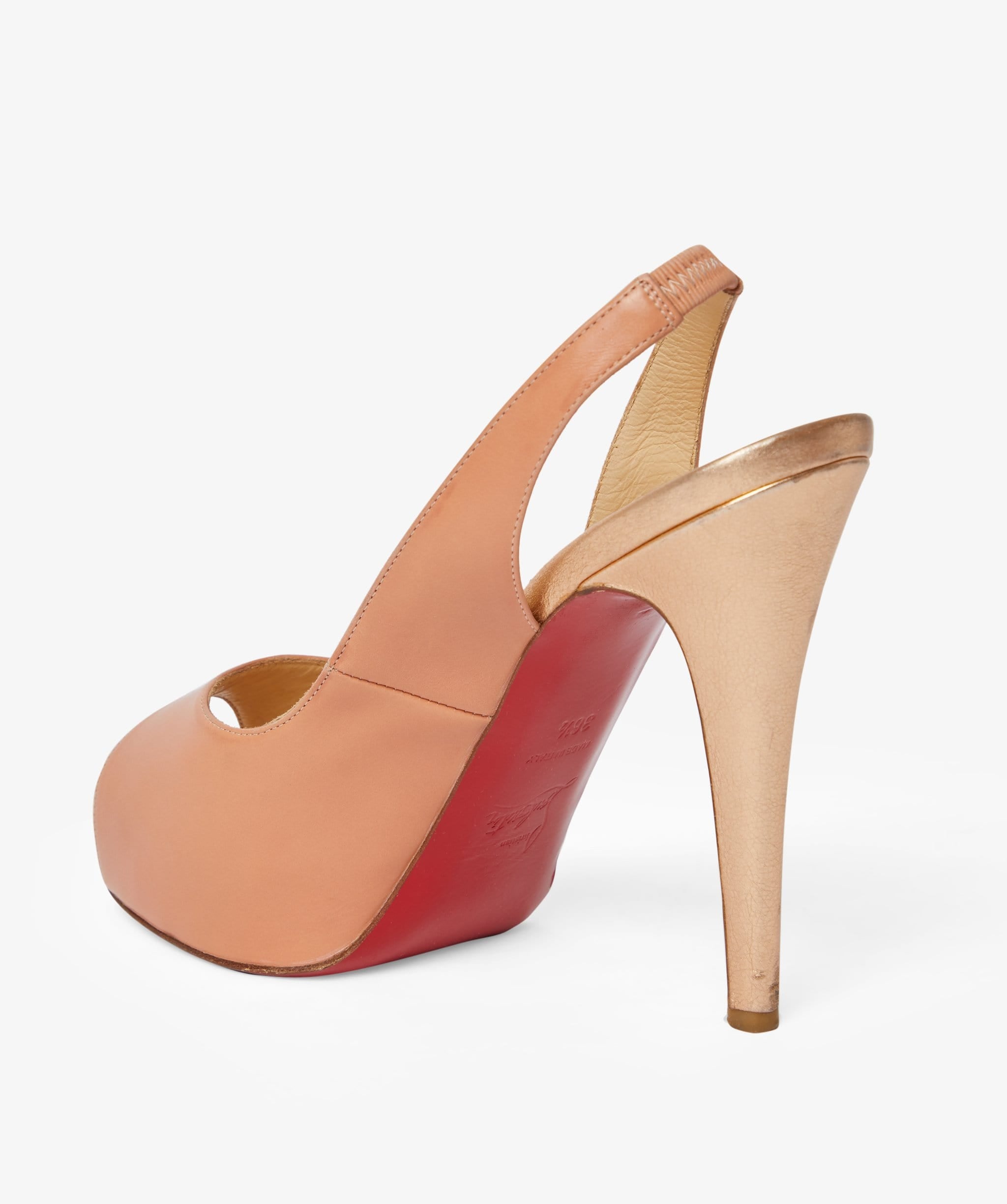 Louboutin Louboutin Peach Gold Heels 36.5EU