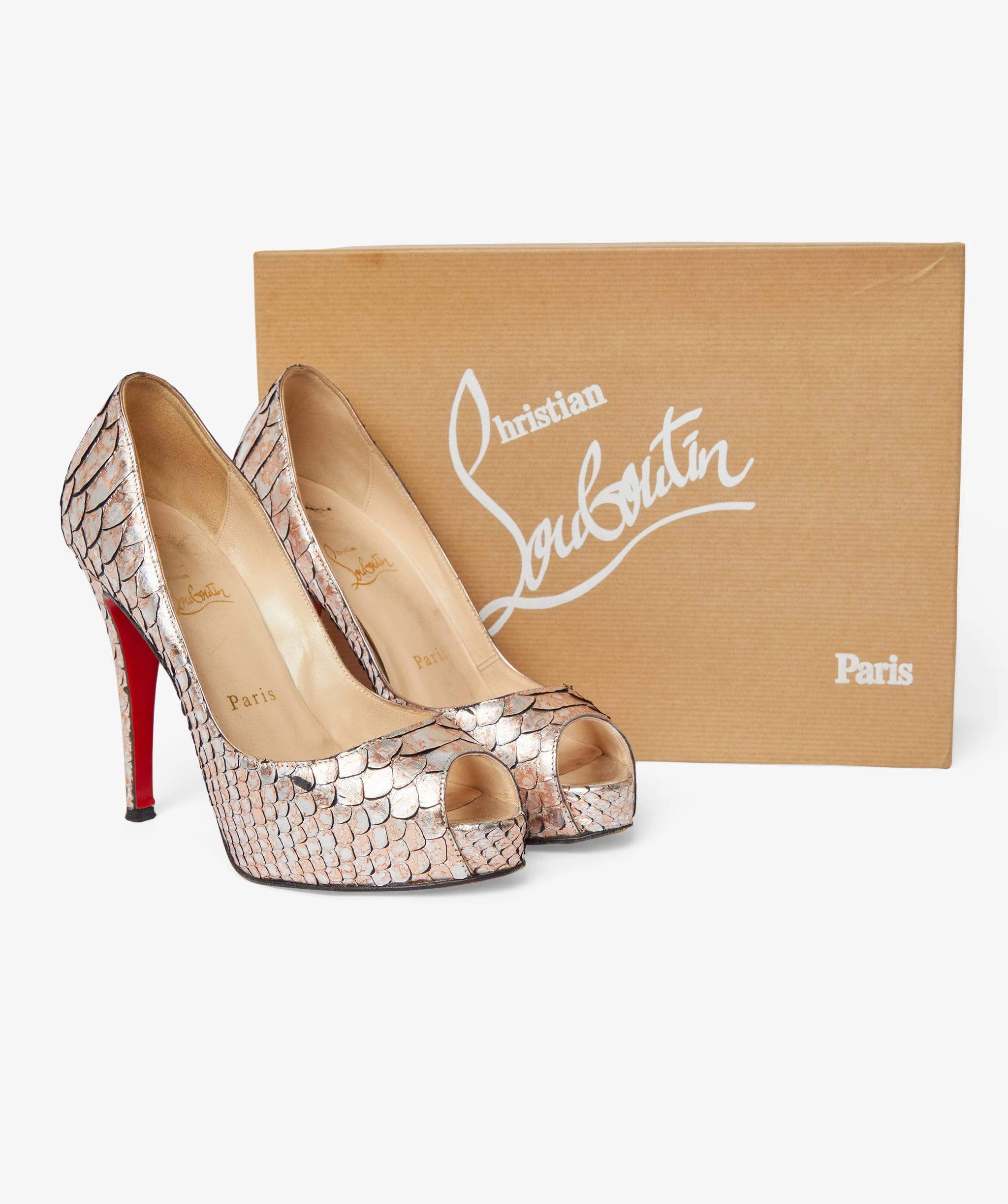 Louboutin Louboutin Python So Kate Metallic Pumps 36.5 EU