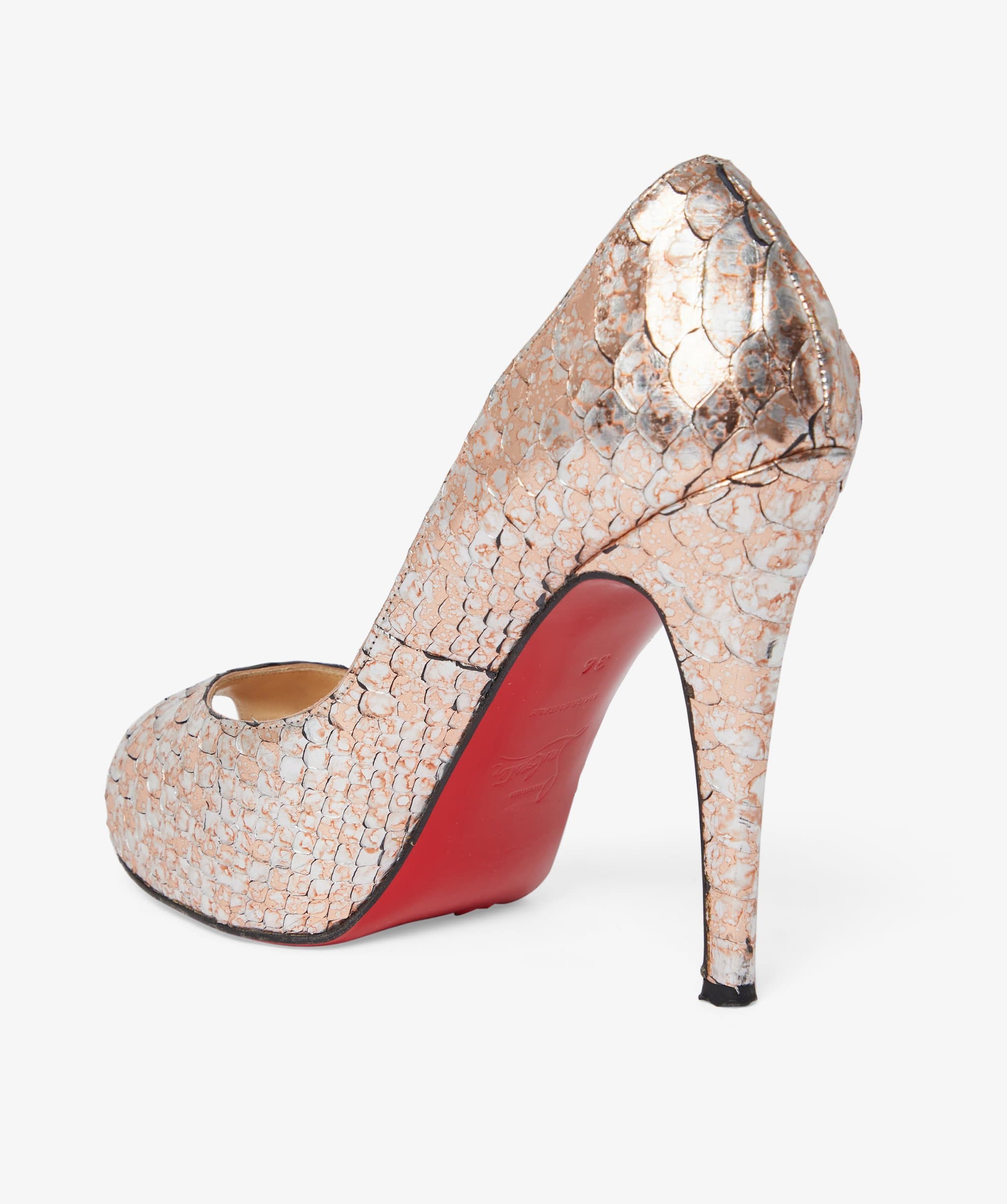 Louboutin Louboutin Python So Kate Metallic Pumps 36.5 EU