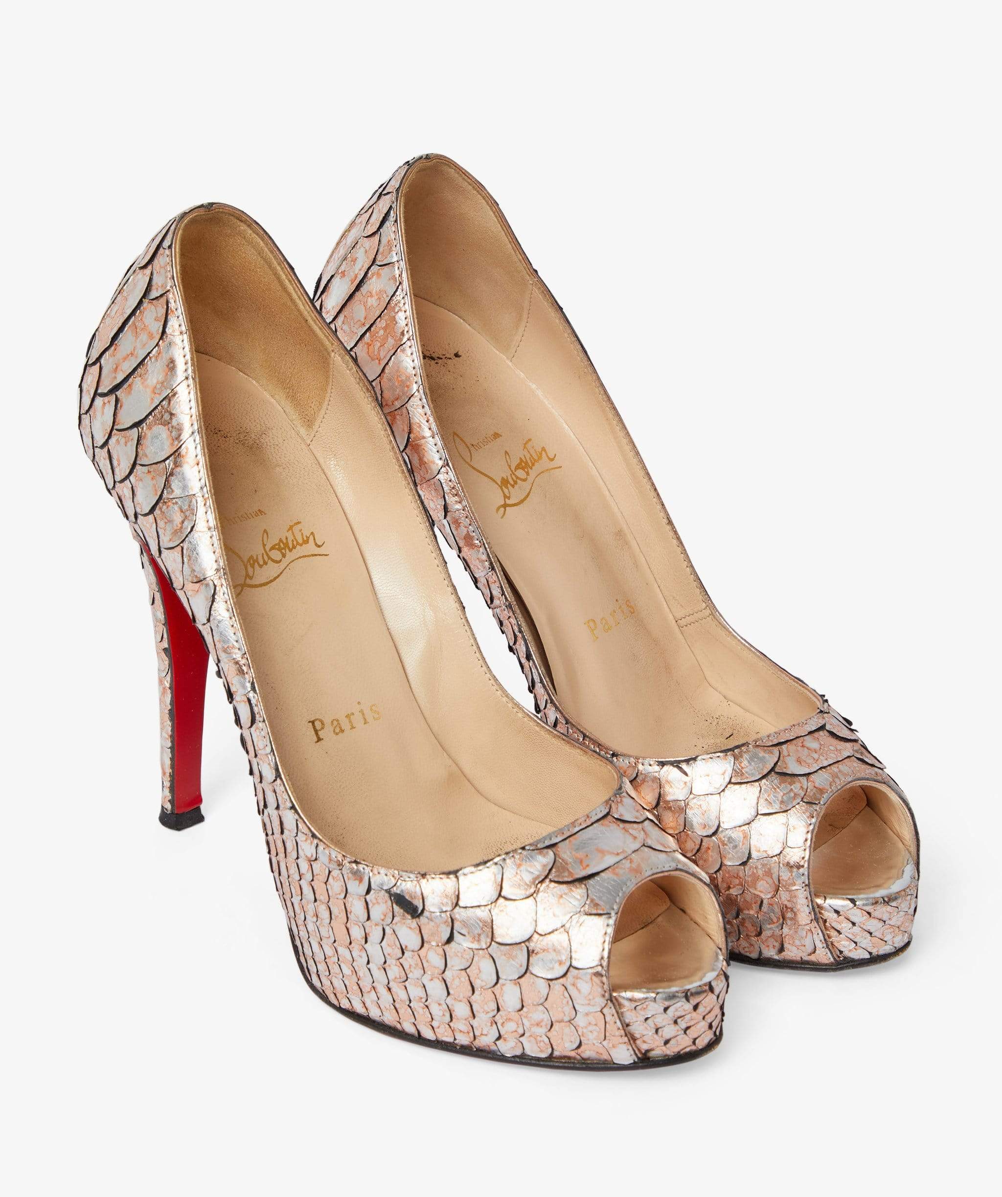 Louboutin Louboutin Python So Kate Metallic Pumps 36.5 EU