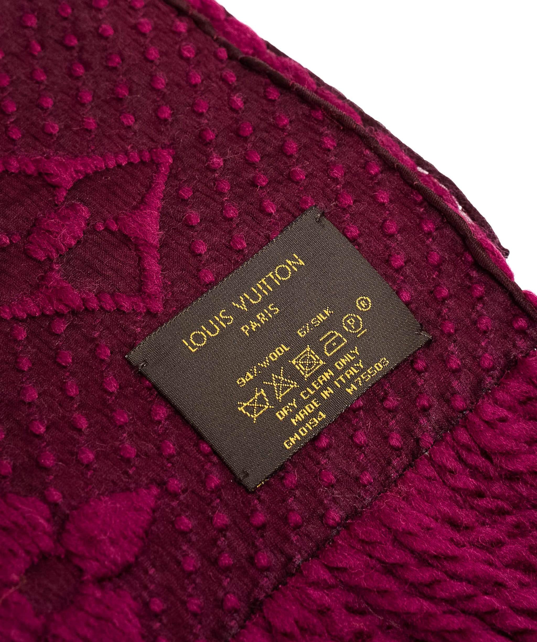 Louis Vuitton Louis Vuitton Burgundy Wool Scarf - AWL1763