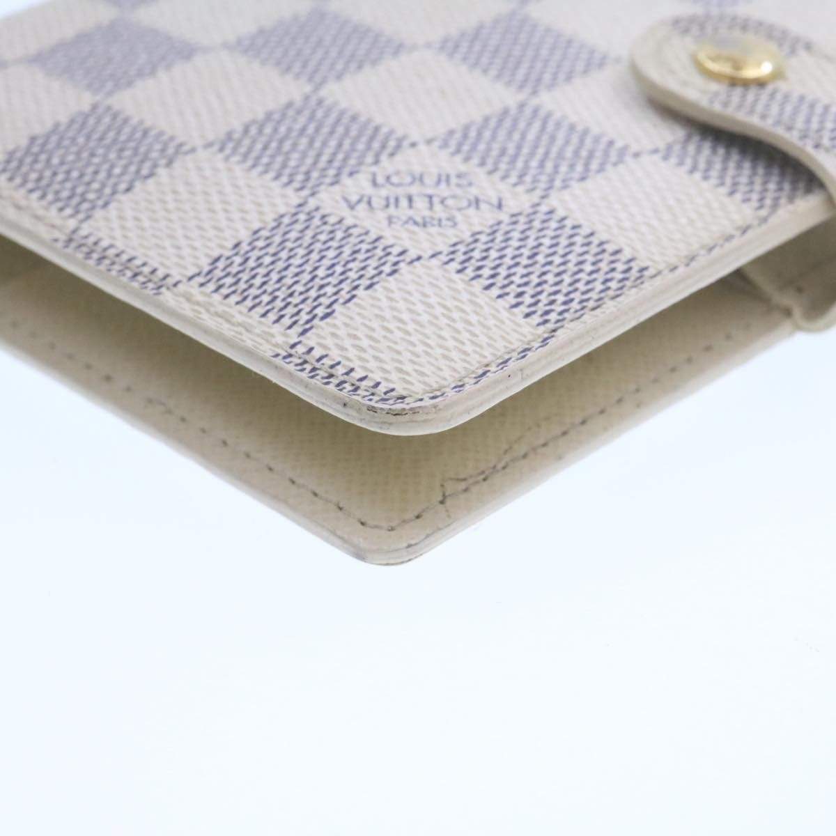 Louis Vuitton LOUIS VUITTON Damier Azur Agenda PM Day Planner Cover CA3037