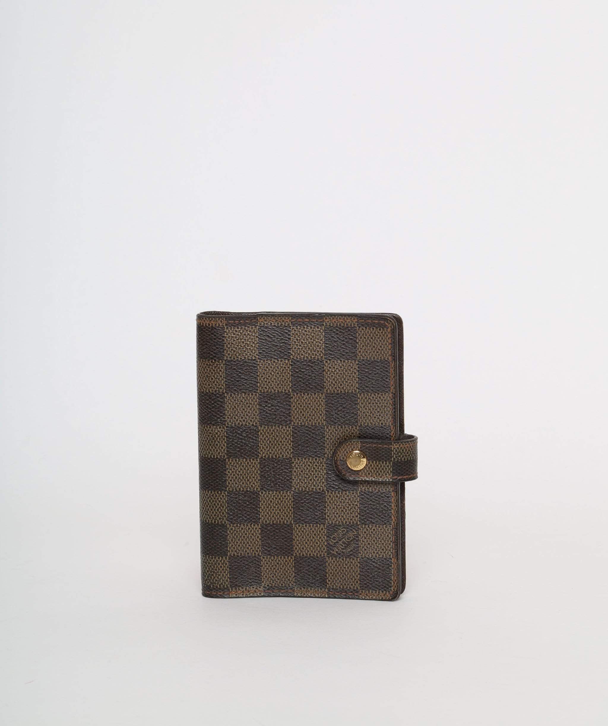 Louis Vuitton LOUIS VUITTON Damier Ebene Agenda PM Day Planner Cover CA0055