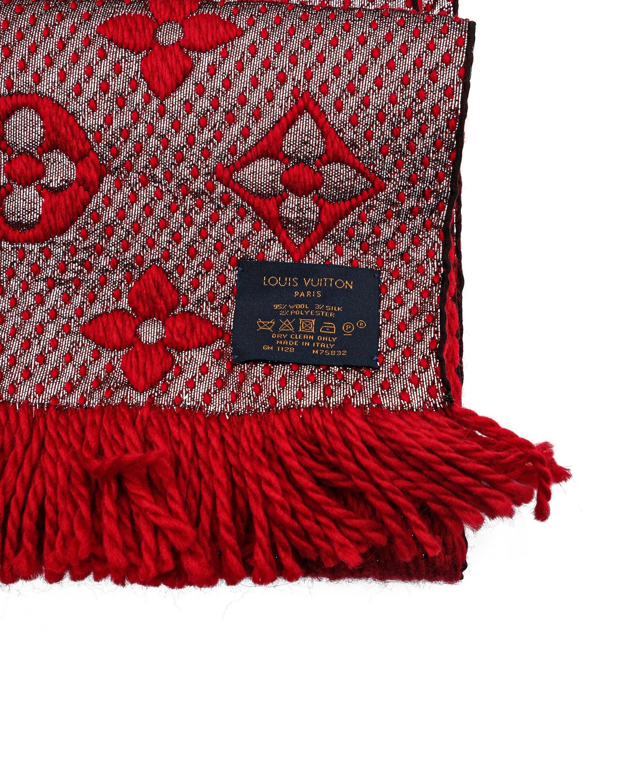 Louis Vuitton Louis Vuitton Knit Scarf Red RJL1843