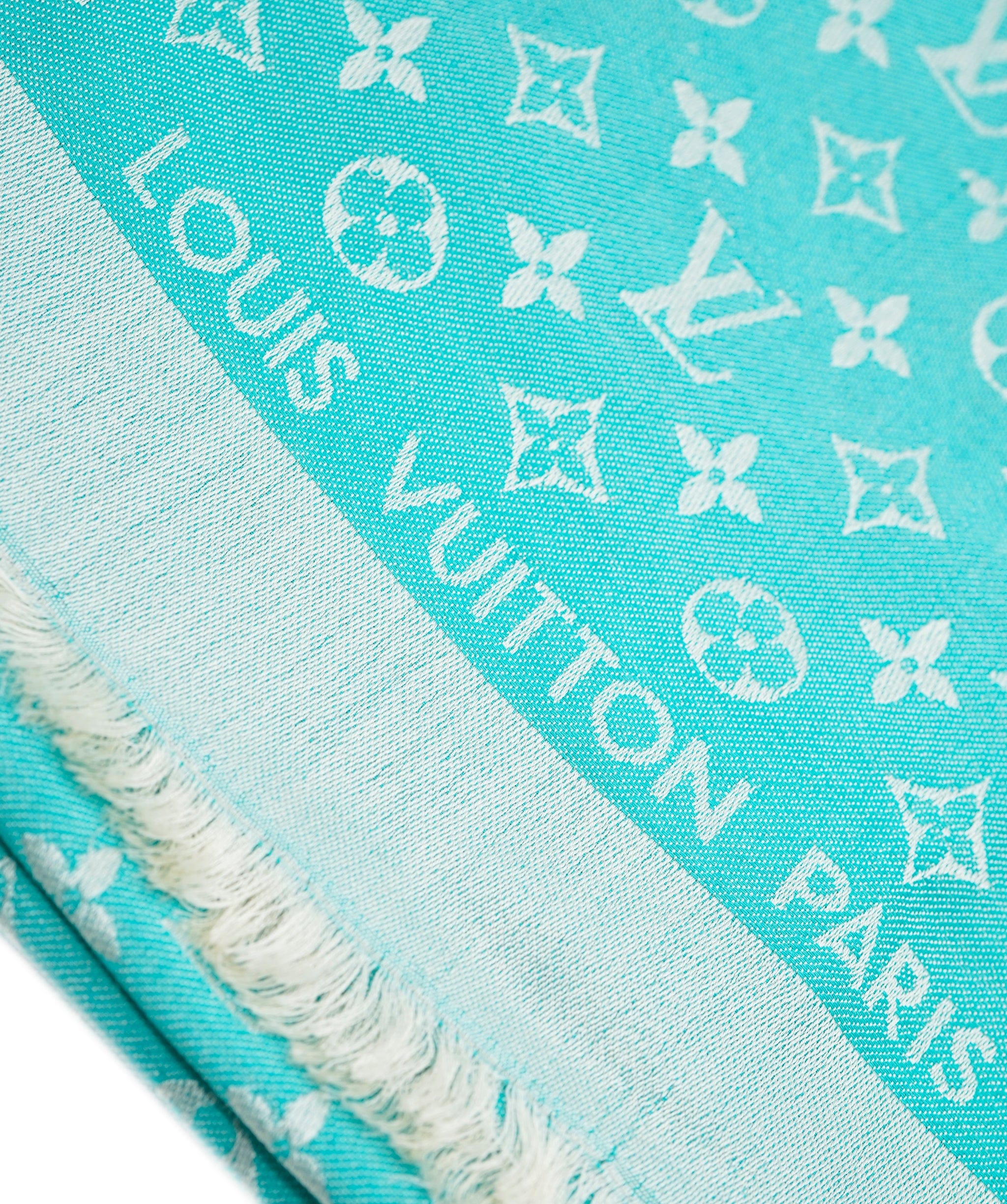 Louis Vuitton Louis Vuitton Monogram Scarf Blue ASL6958