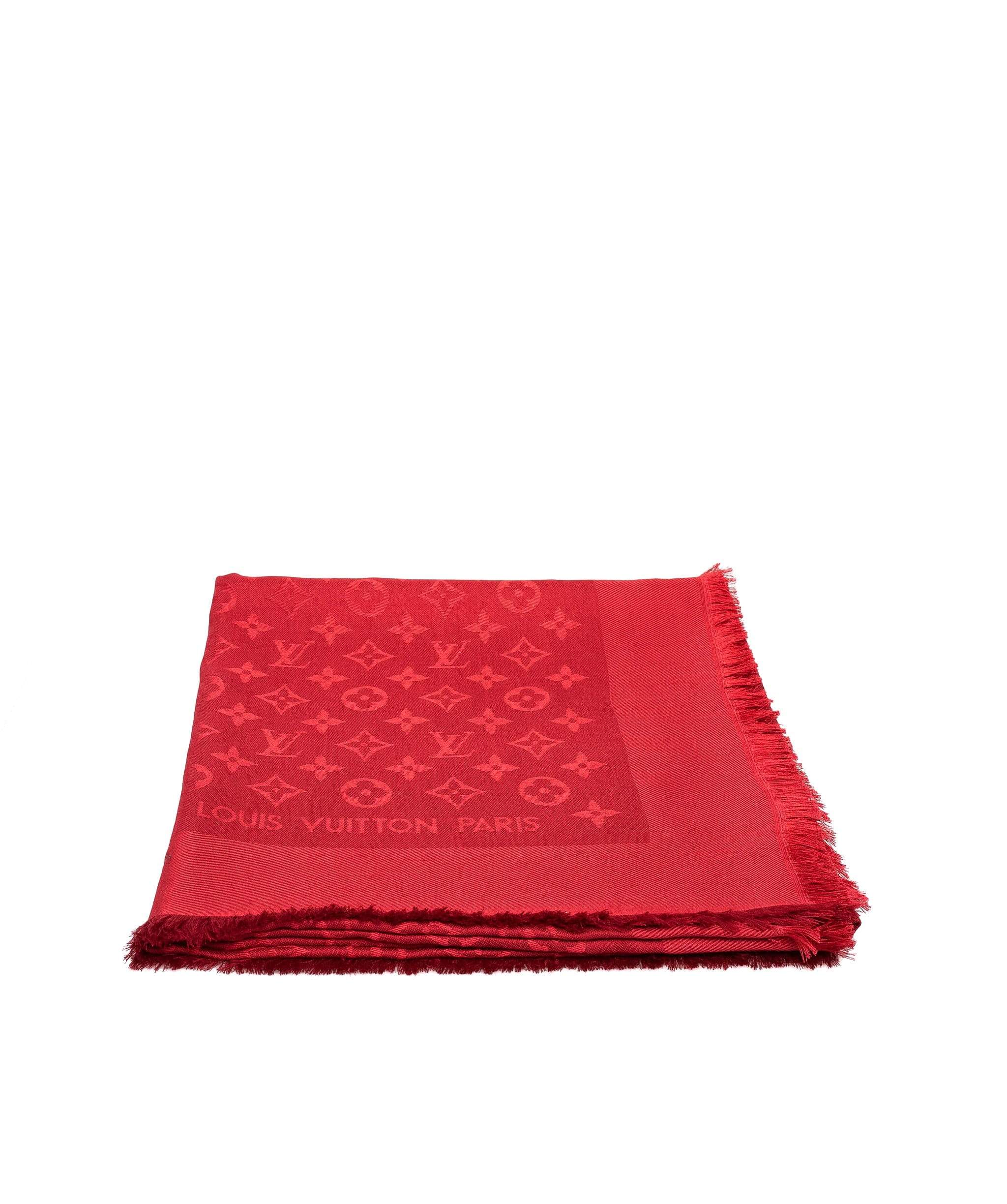 Louis Vuitton Louis Vuitton Monogram So Shine Red Shawl - AWL1761