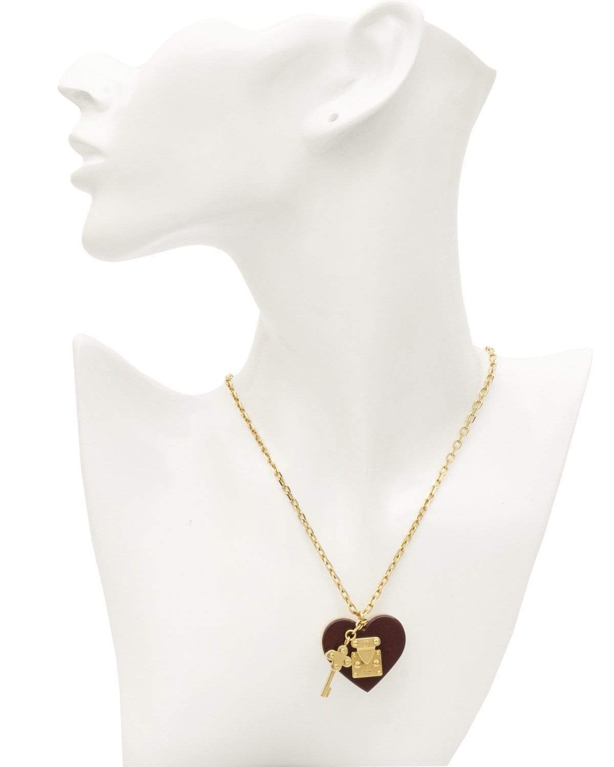 Louis Vuitton LOUIS VUITTON Pandantif Rock Me Necklace Gold Bordeaux  - AWL1637