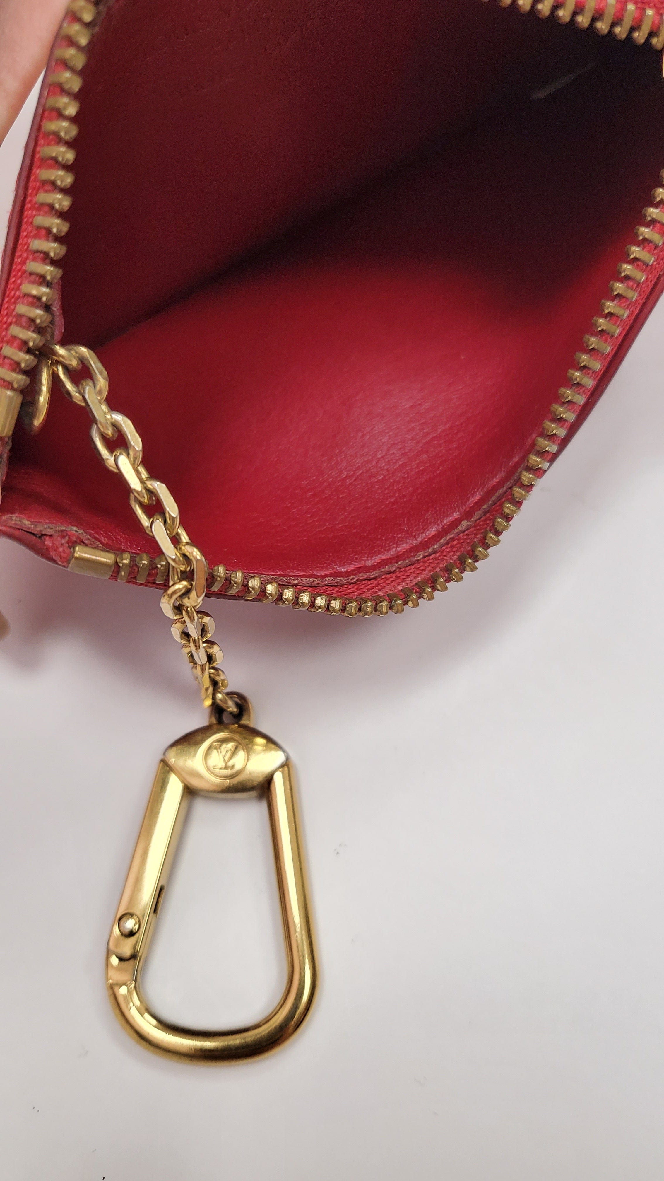 Louis Vuitton Louis Vuitton Red Vernis Pochette Cles SKC1091