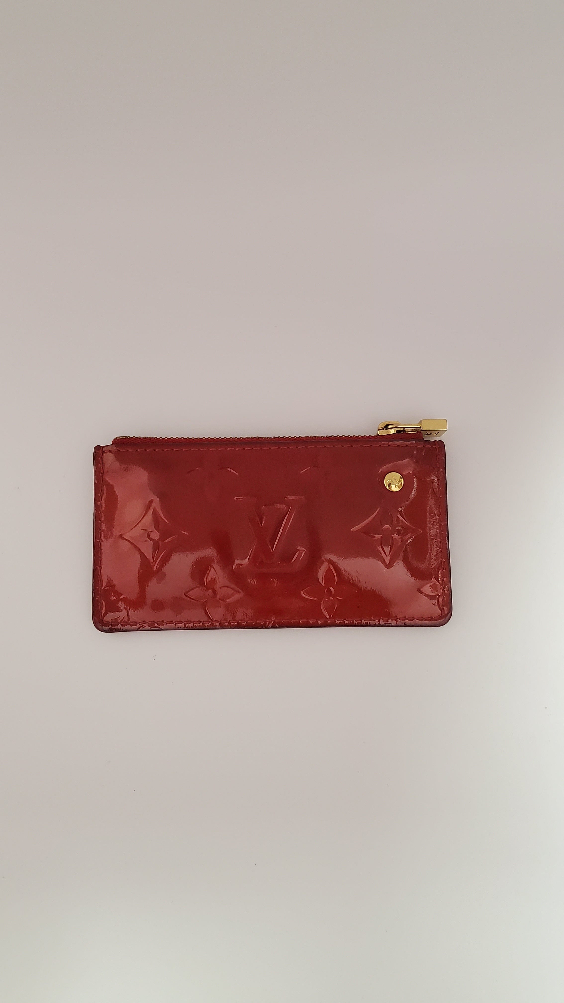 Louis Vuitton Louis Vuitton Red Vernis Pochette Cles SKC1091