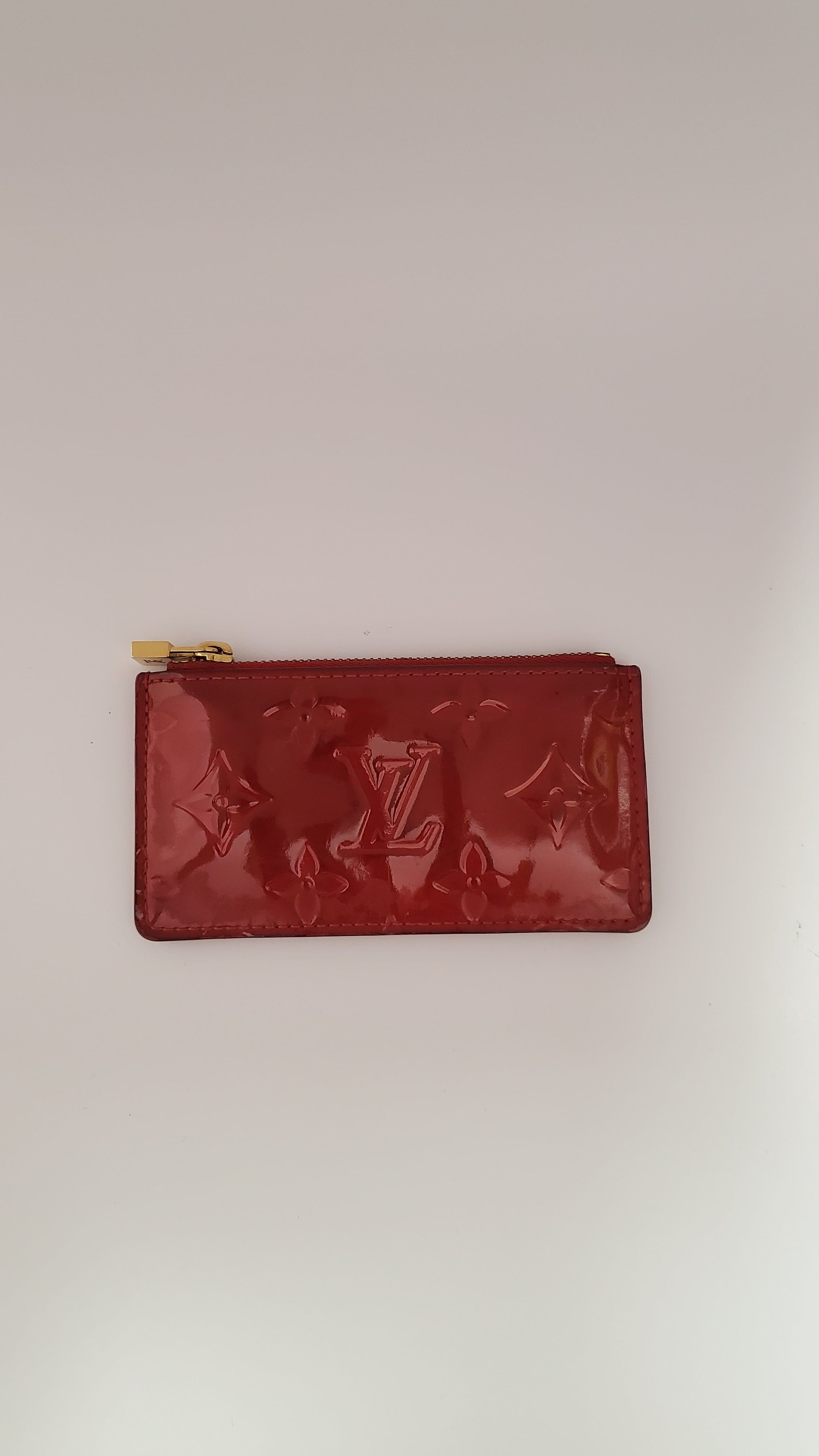 Louis Vuitton Louis Vuitton Red Vernis Pochette Cles SKC1091