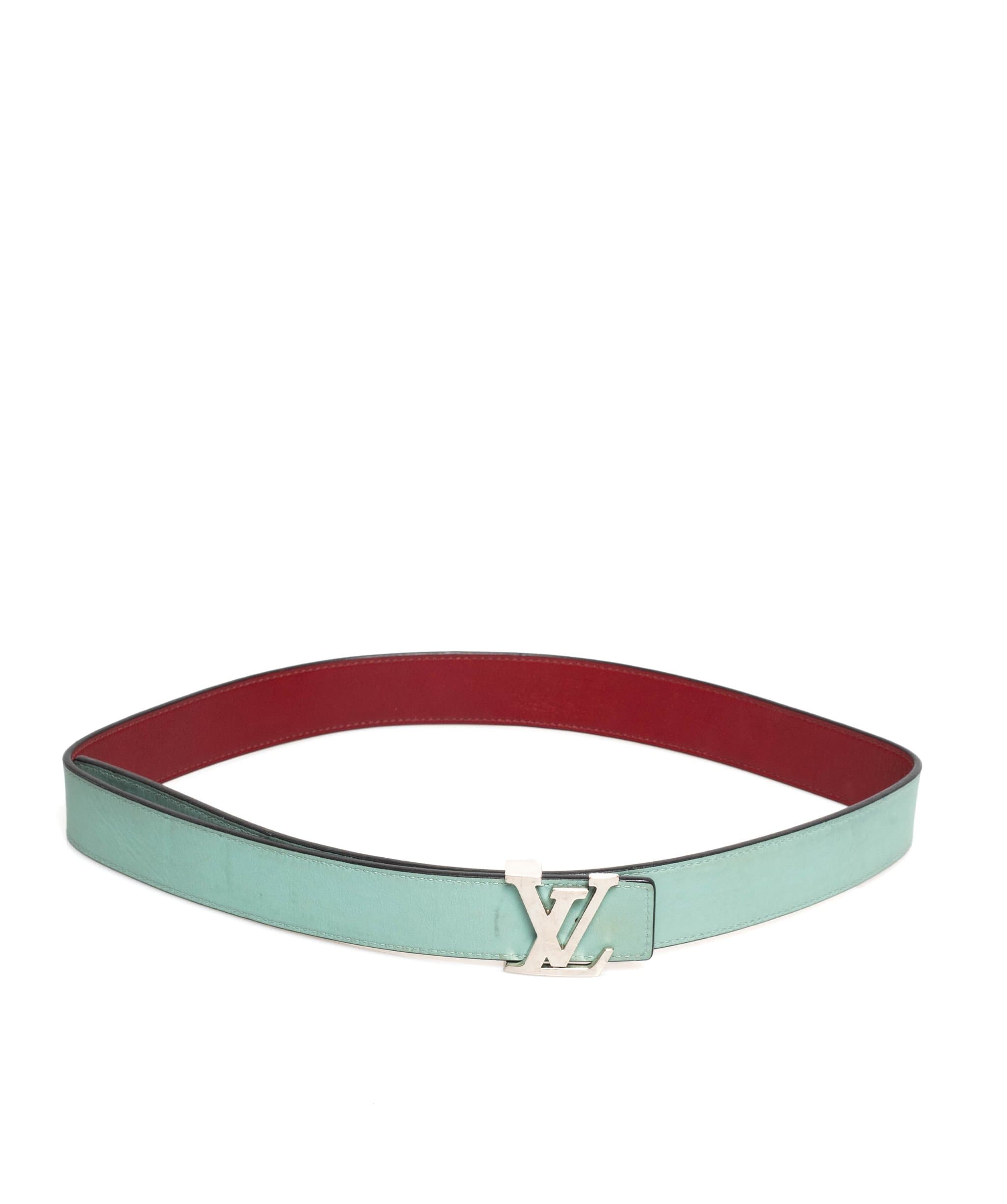 Louis Vuitton Louis Vuitton Reversible Red & Turquoise Belt  - ASL1625