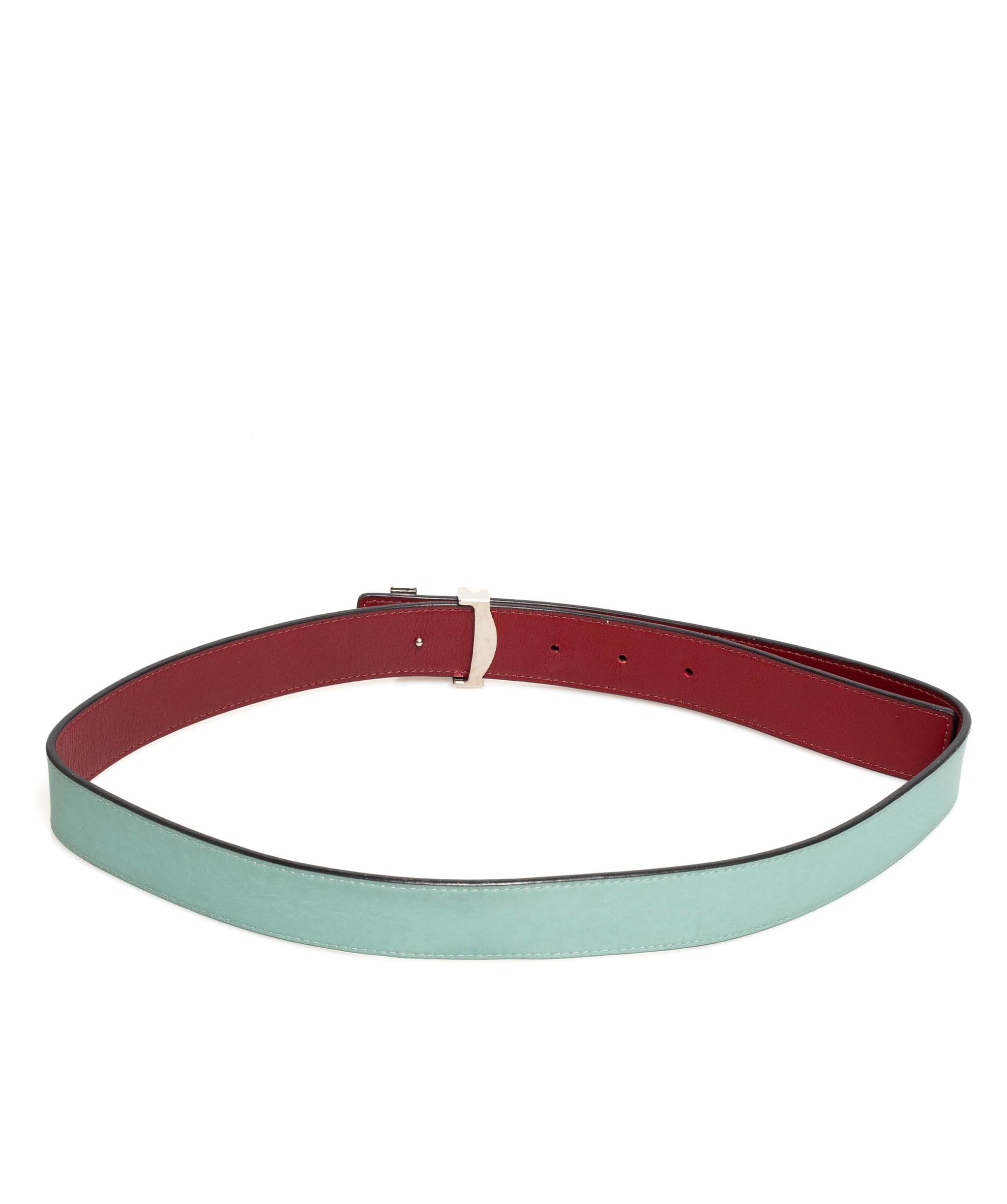 Louis Vuitton Louis Vuitton Reversible Red & Turquoise Belt  - ASL1625