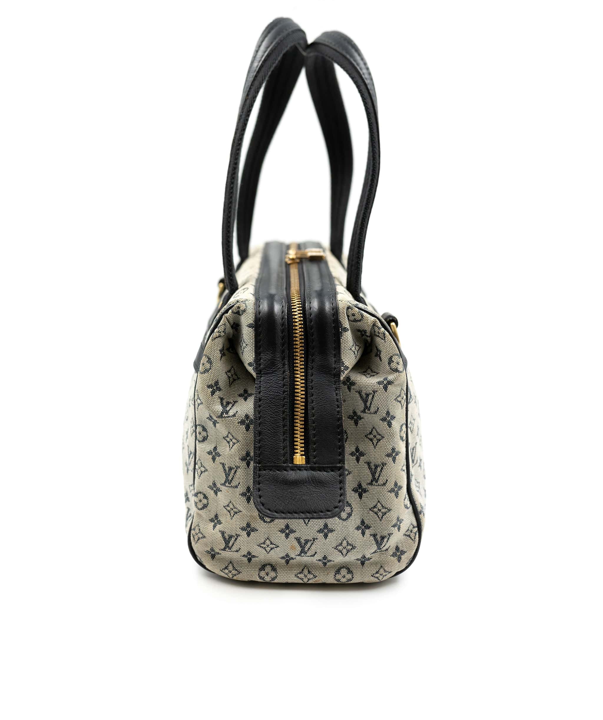 Louis Vuitton Louis Vuitton Blue Monogram Mini Lin Canvas Josephine PM Bag RJL1380