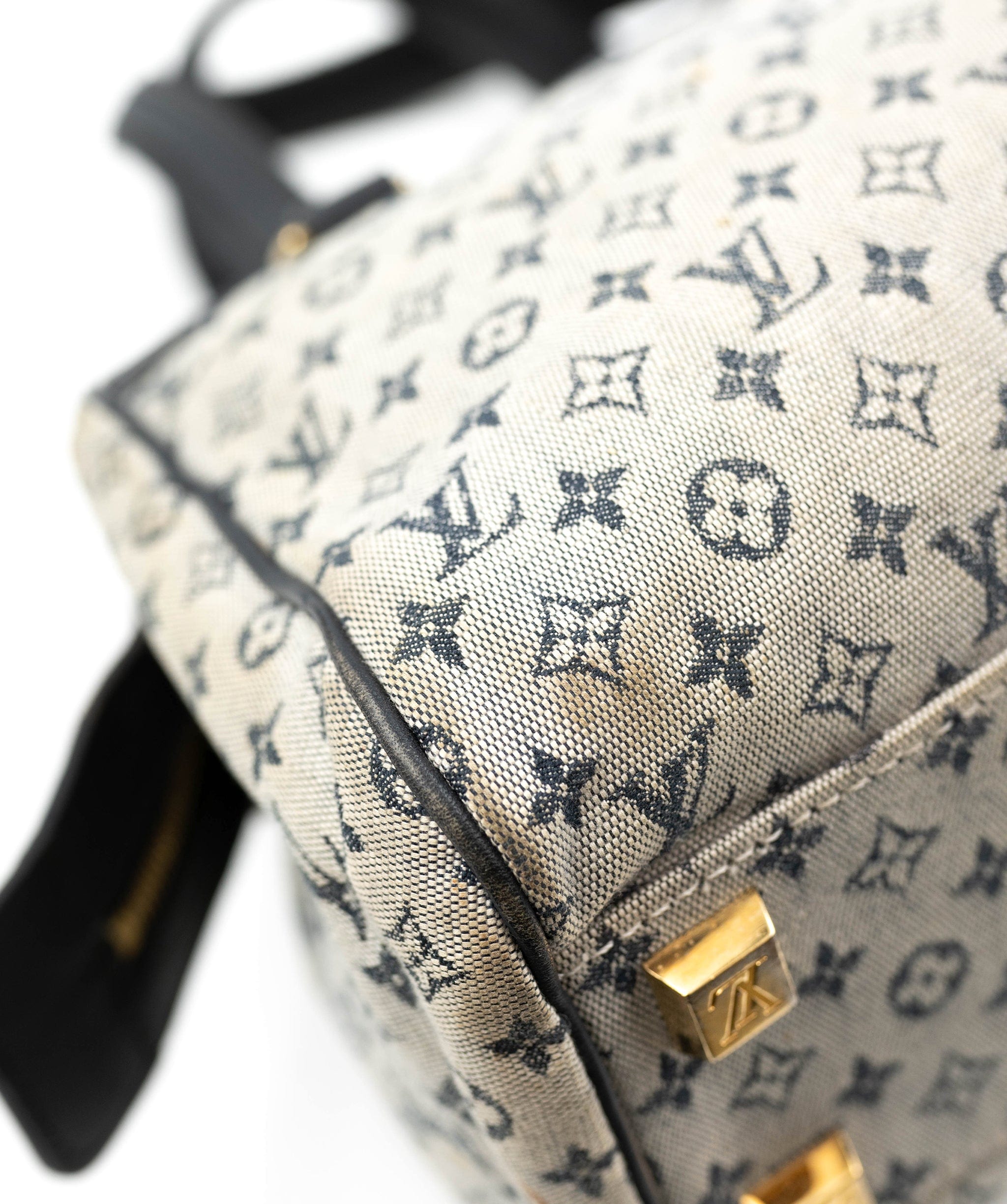 Louis Vuitton Louis Vuitton Blue Monogram Mini Lin Canvas Josephine PM Bag RJL1380