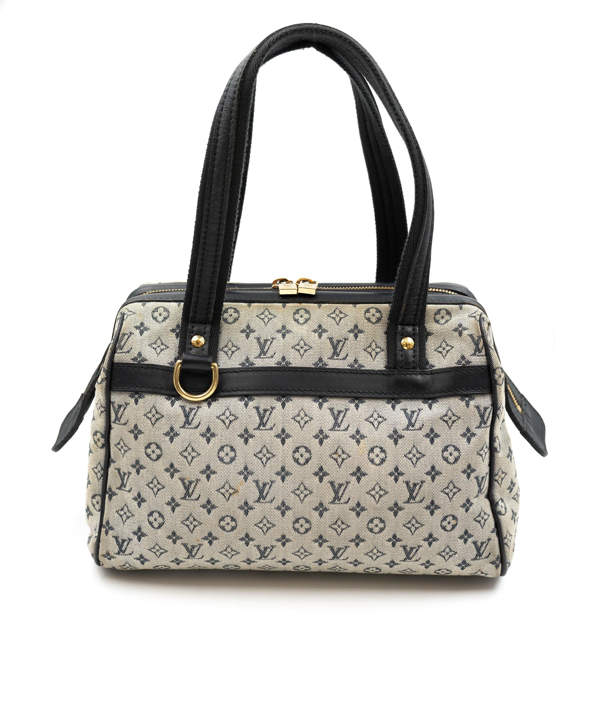 Louis Vuitton Louis Vuitton Blue Monogram Mini Lin Canvas Josephine PM Bag RJL1380