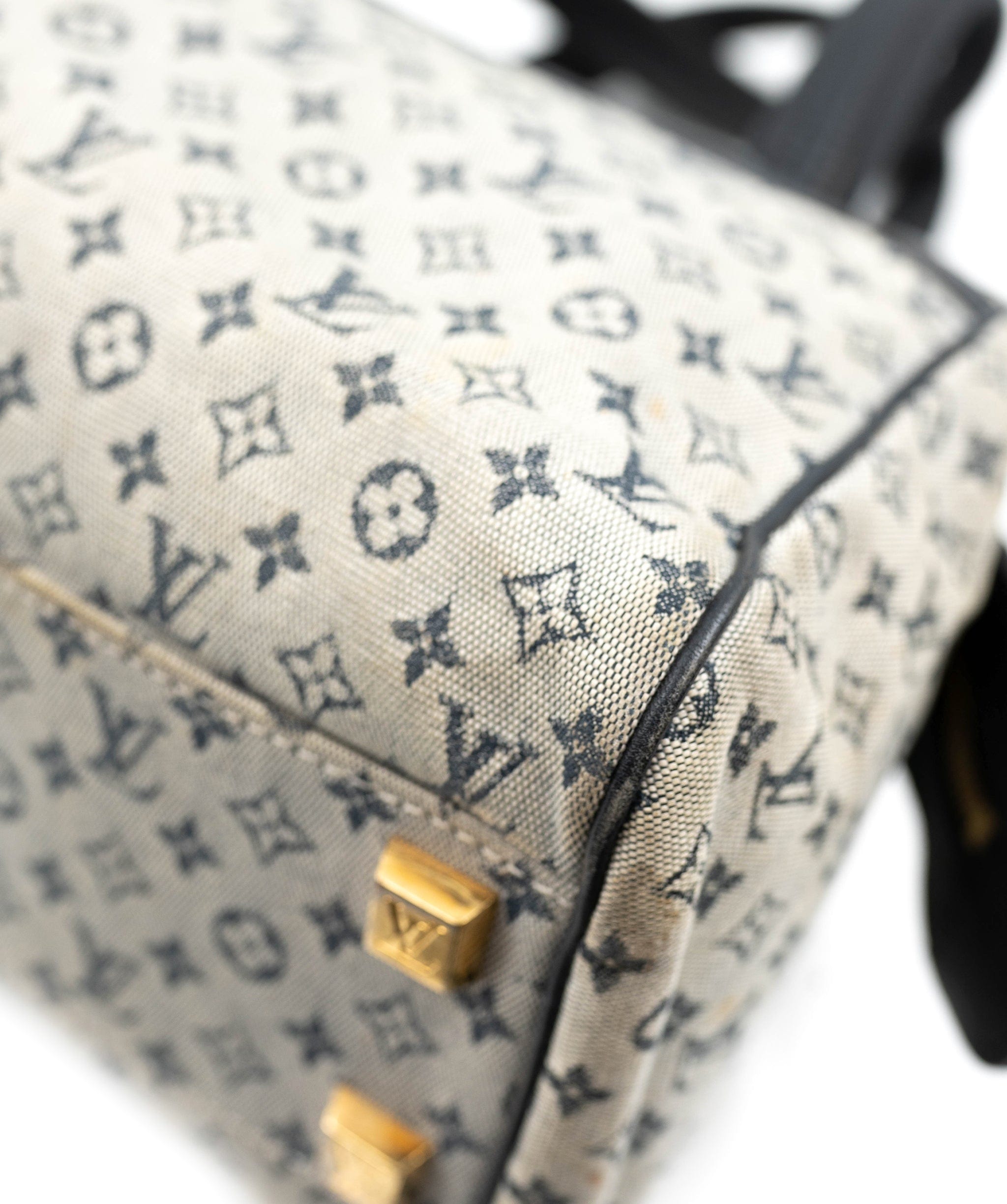 Louis Vuitton Louis Vuitton Blue Monogram Mini Lin Canvas Josephine PM Bag RJL1380