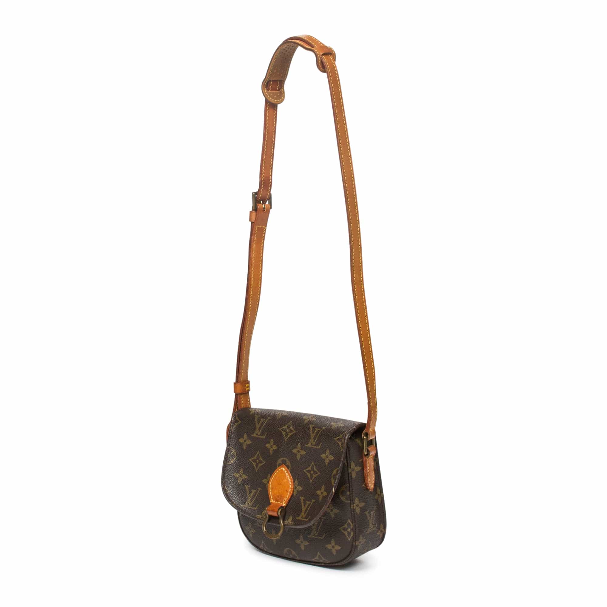 Louis Vuitton Louis Vuitton Cartouchiere PM Brown Coated Canvas Shoulder Bag - AWL2375