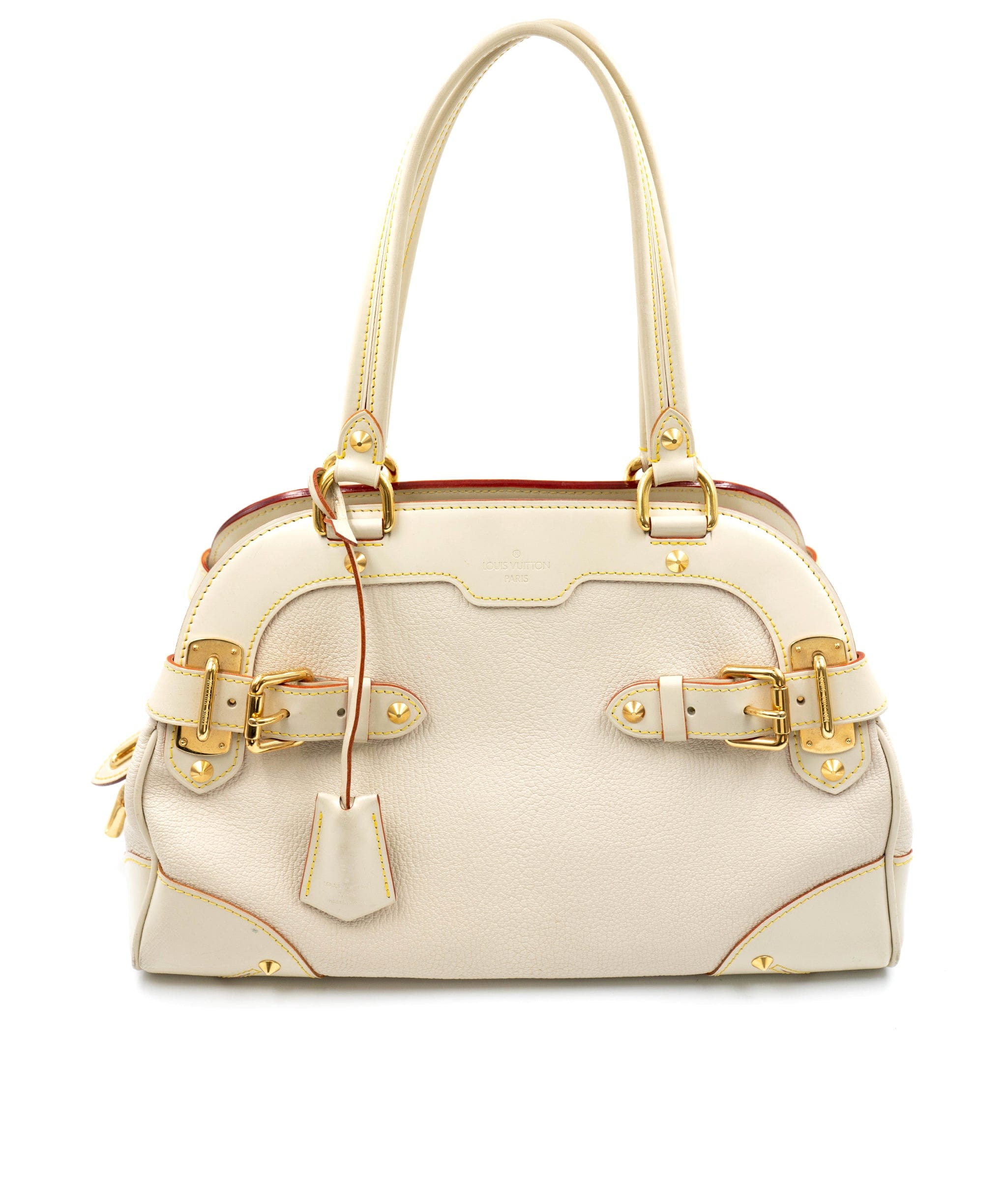 Louis Vuitton Louis Vuitton Cream Leather Top Handle Bag GHW - AGL1517