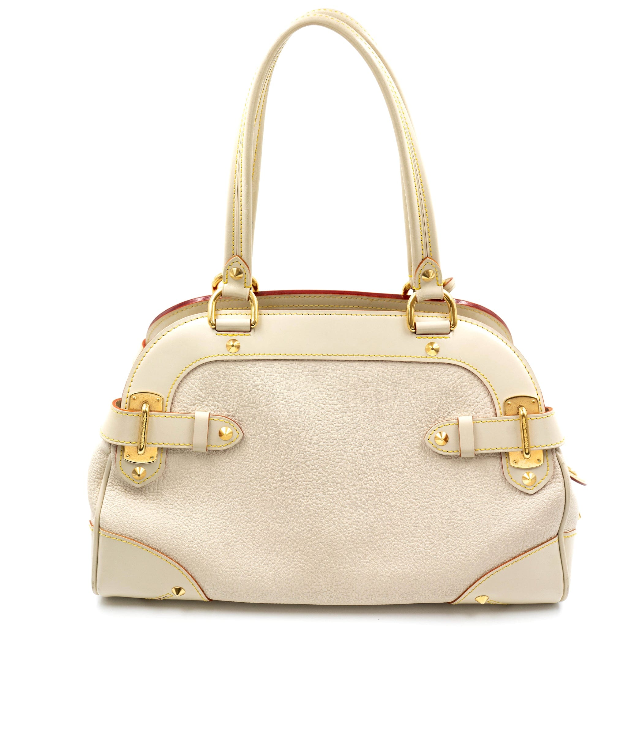 Louis Vuitton Louis Vuitton Cream Leather Top Handle Bag GHW - AGL1517