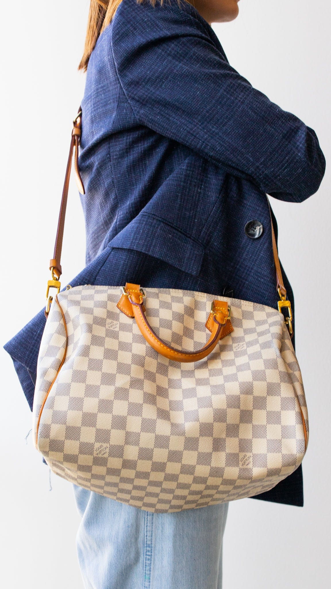 Louis Vuitton Louis Vuitton Damier Azur Speedy Bandouliere 25 N41374 RJL1578