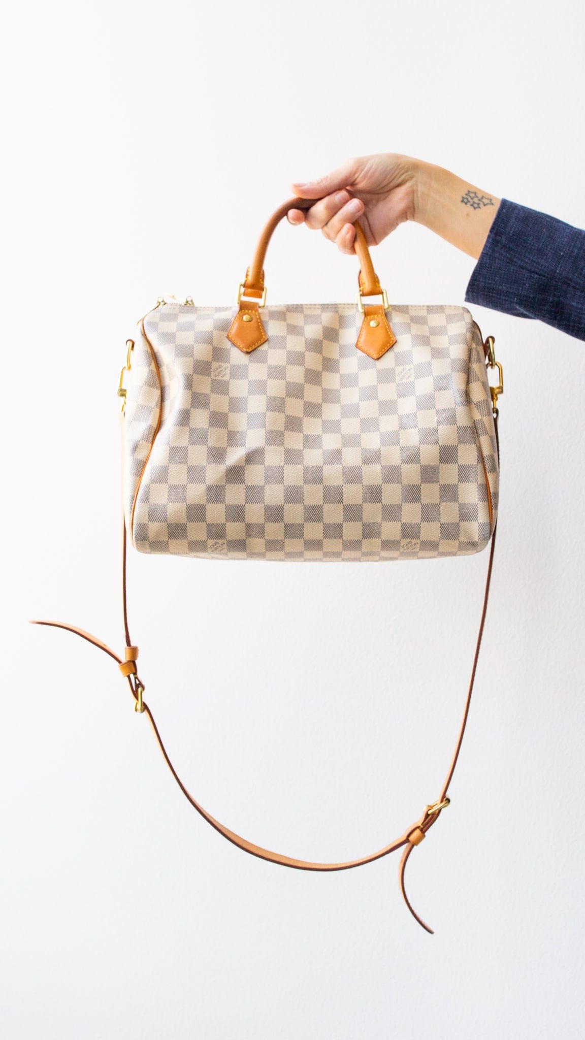 Louis Vuitton Louis Vuitton Damier Azur Speedy Bandouliere 25 N41374 RJL1578