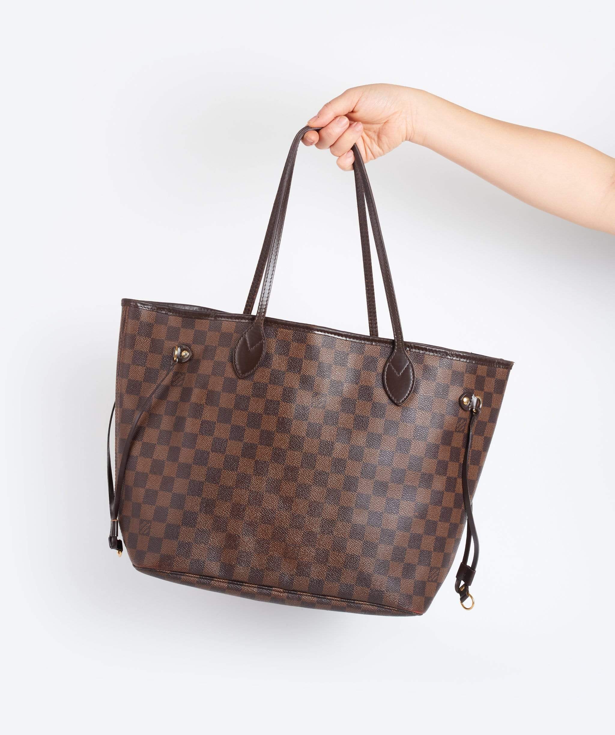 Louis Vuitton LOUIS VUITTON Damier Ebene Neverfull MM Tote Bag LV AR1151