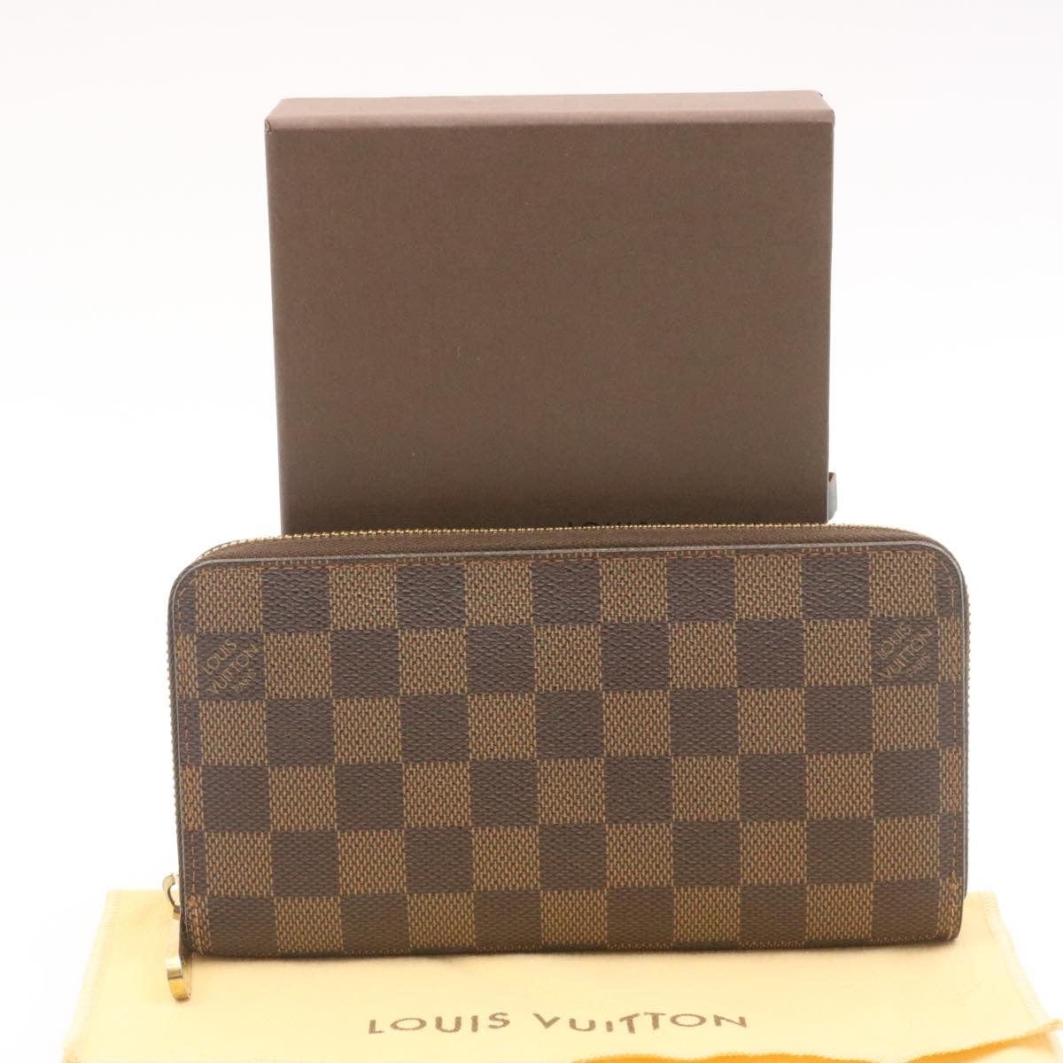 Louis Vuitton LOUIS VUITTON Damier Ebene Zippy Wallet Long Wallet N41661 LV Auth pt155 - AWL2684