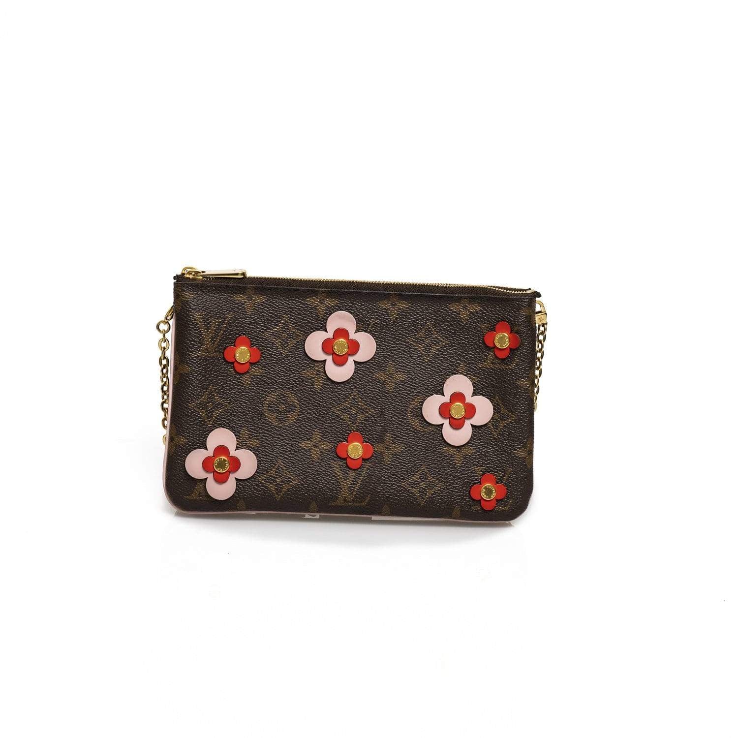 Louis Vuitton Louis Vuitton Double Zip Floral Applique Shoulder Bag - AWL1658