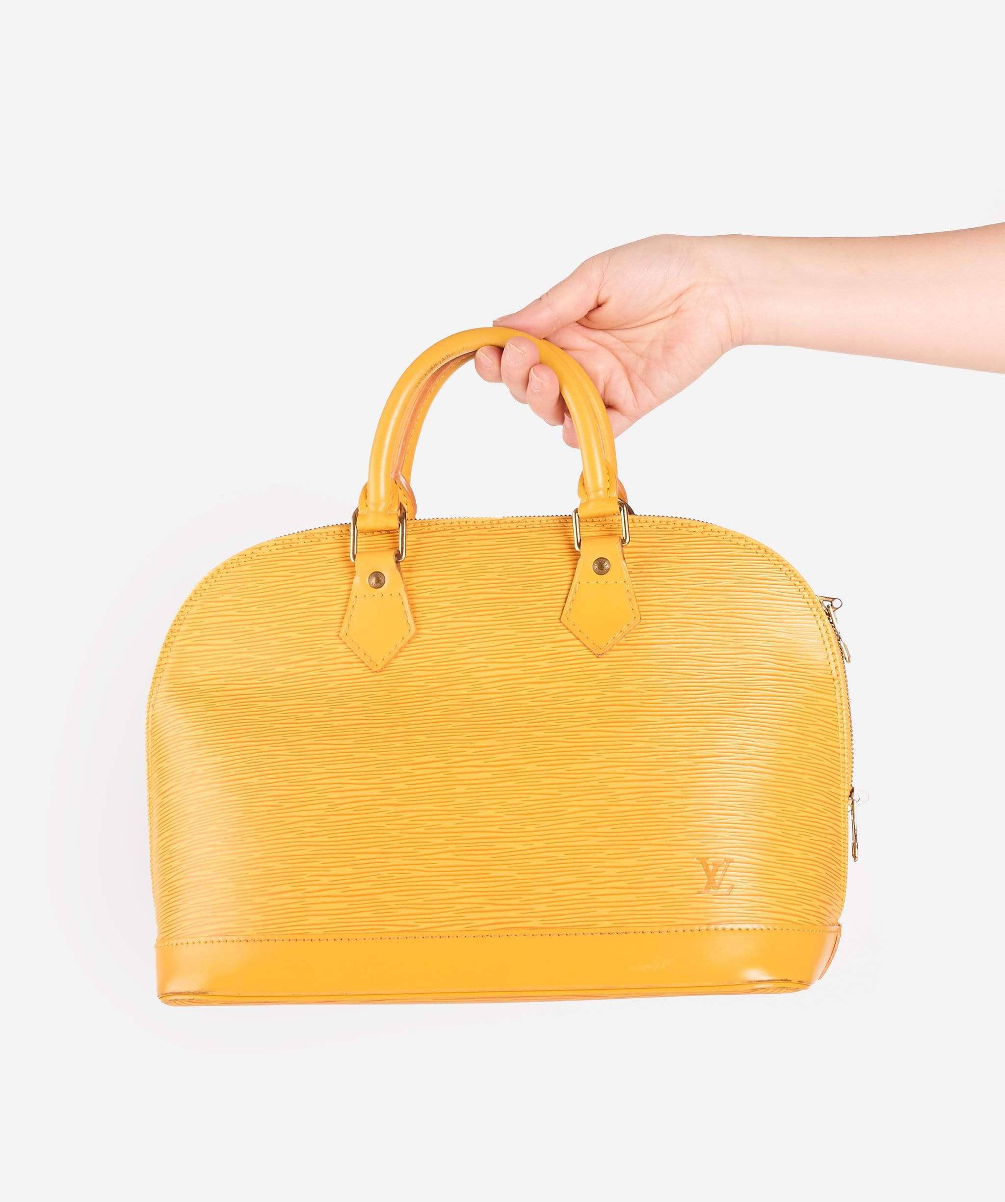 Louis Vuitton LOUIS VUITTON Epi Alma Hand Bag Yellow