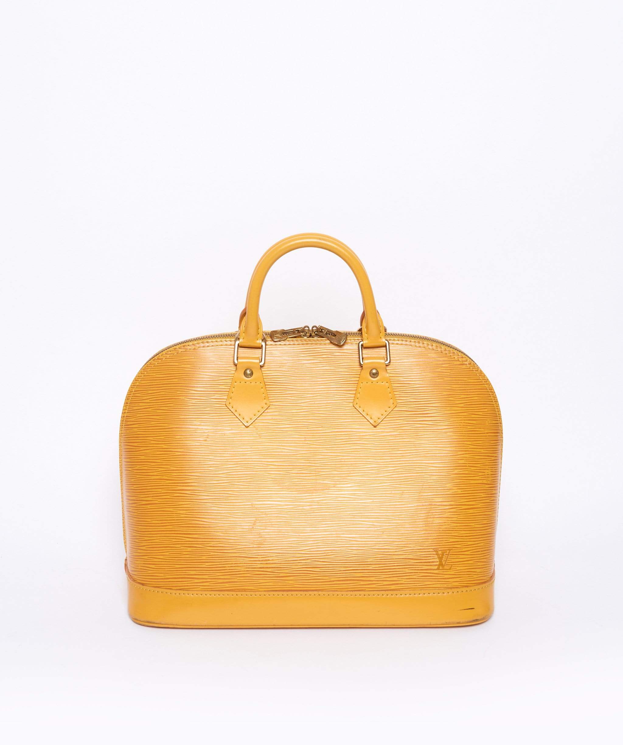 Louis Vuitton LOUIS VUITTON Epi Alma Hand Bag Yellow MI0197