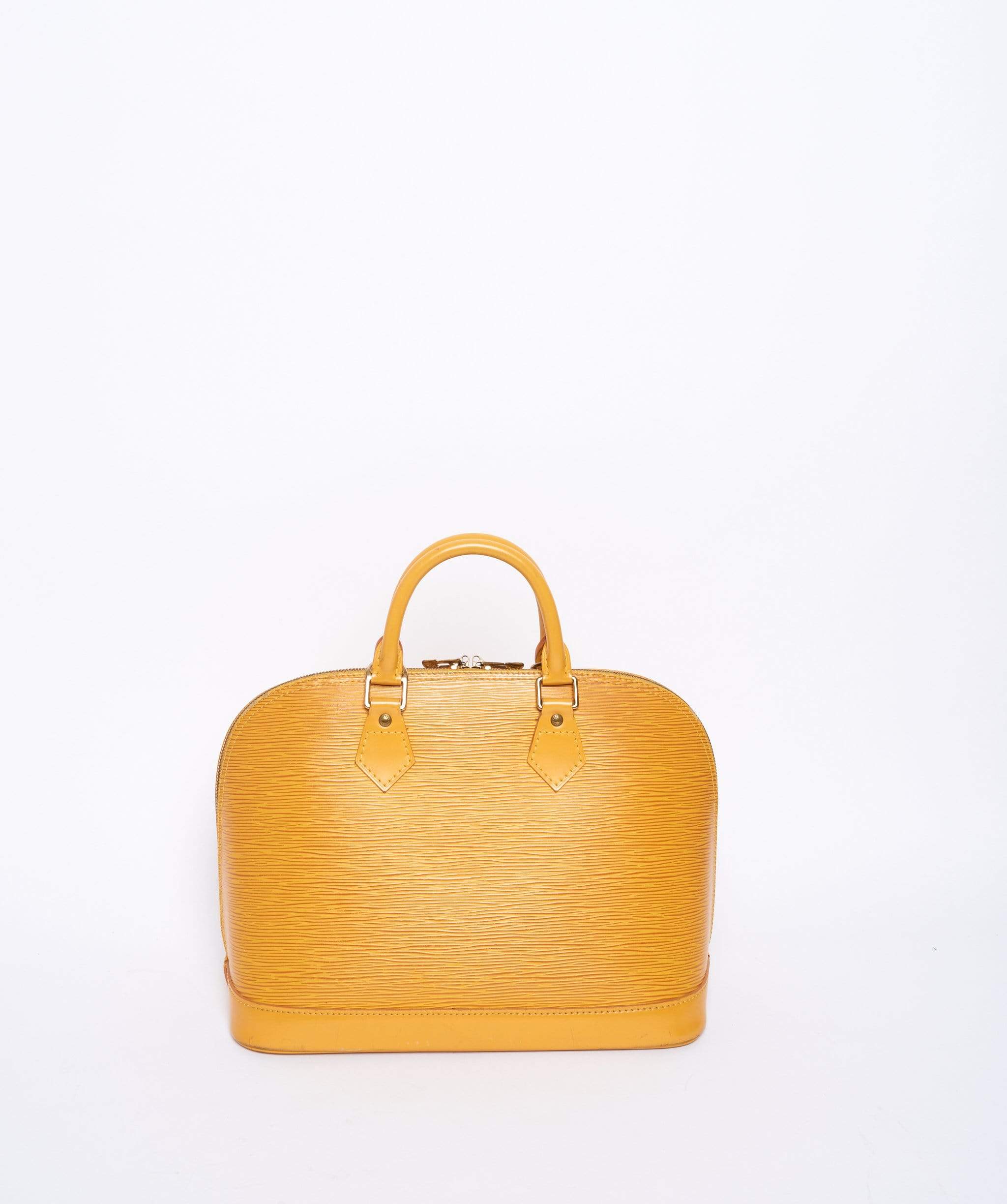 Louis Vuitton LOUIS VUITTON Epi Alma Hand Bag Yellow MI0197