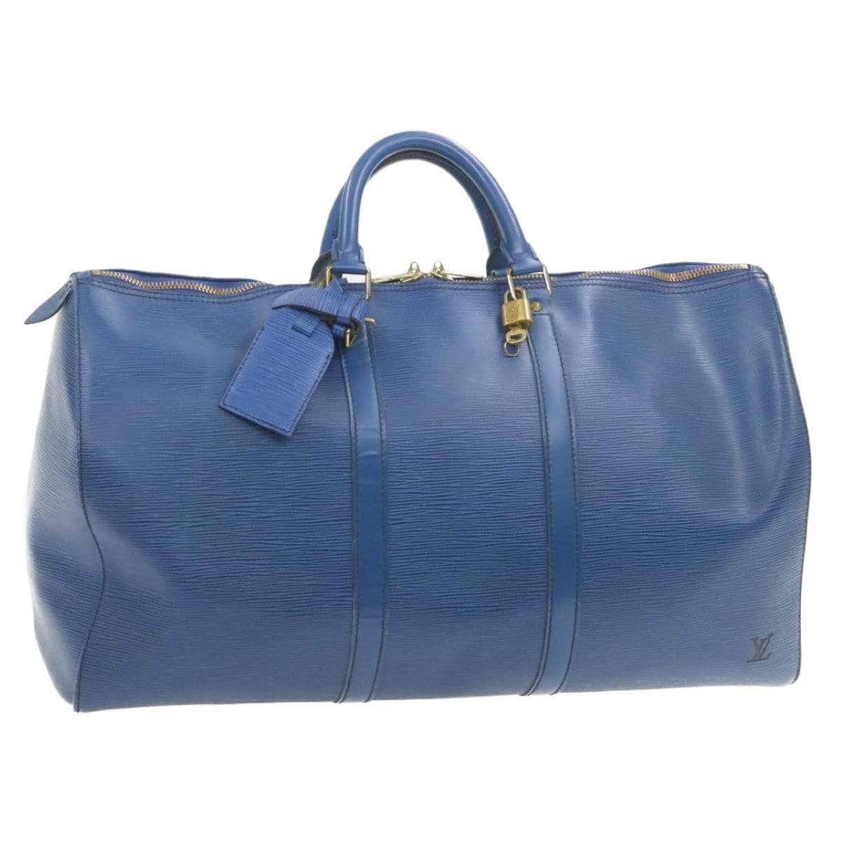 Louis Vuitton LOUIS VUITTON Epi Keepall 50 Boston Bag Blue VI0990