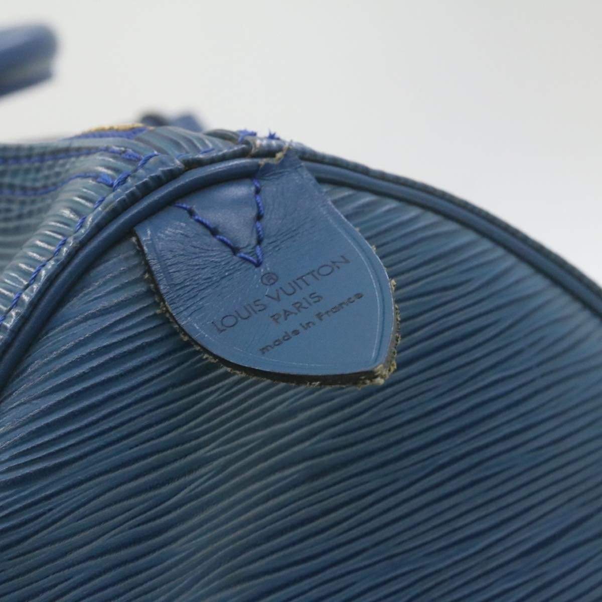 Louis Vuitton LOUIS VUITTON Epi Keepall 55 Boston Bag Blue AWL1070