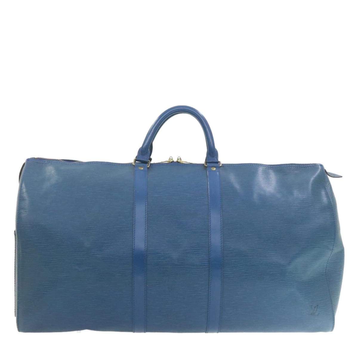 Louis Vuitton LOUIS VUITTON Epi Keepall 55 Boston Bag Blue AWL1070