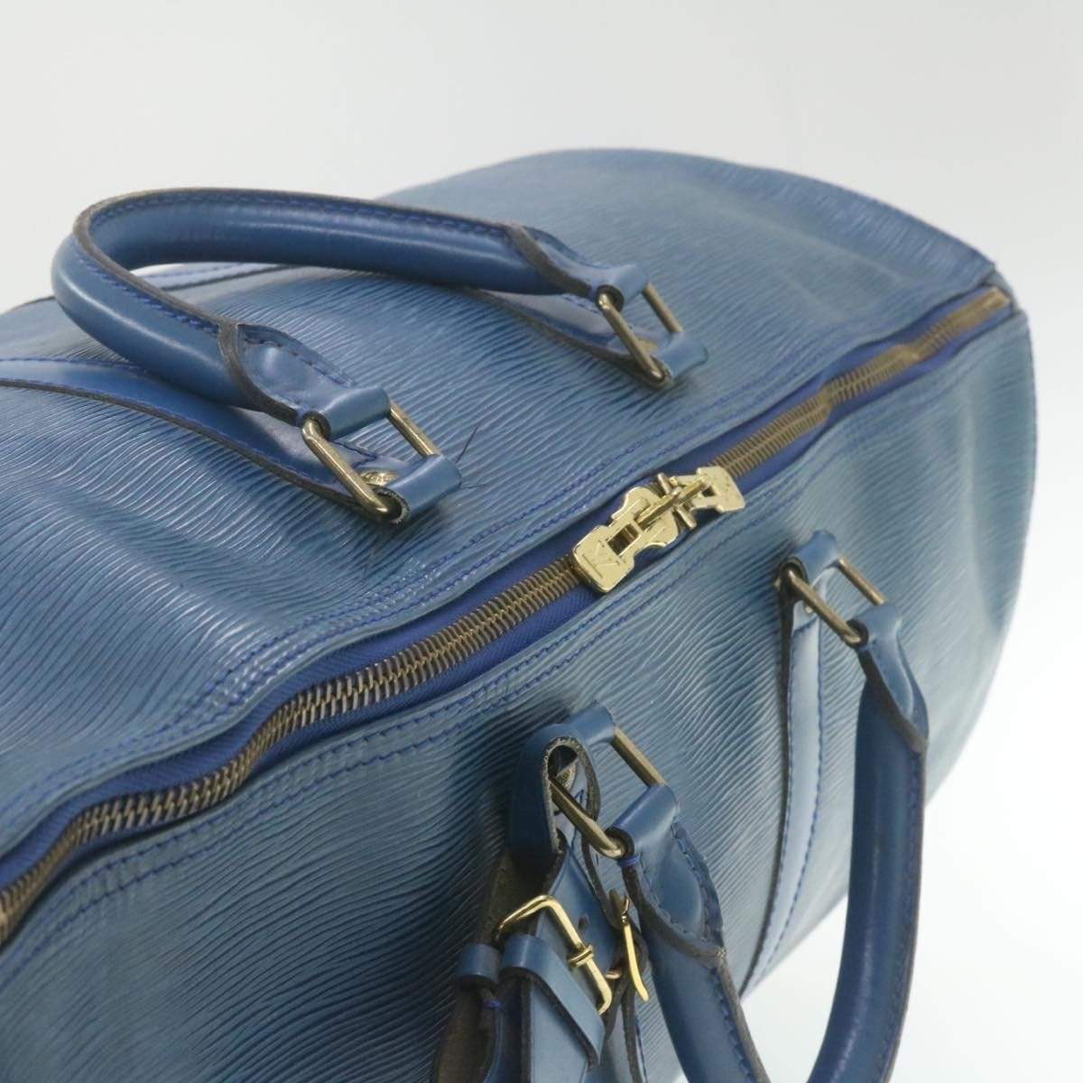 Louis Vuitton LOUIS VUITTON Epi Keepall 55 Boston Bag Blue AWL1070