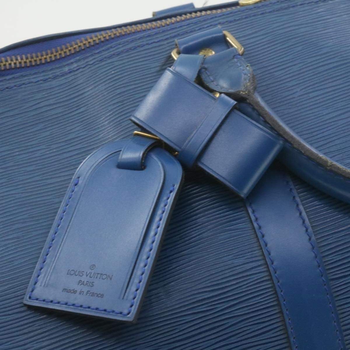 Louis Vuitton LOUIS VUITTON Epi Keepall 55 Boston Bag Blue AWL1070