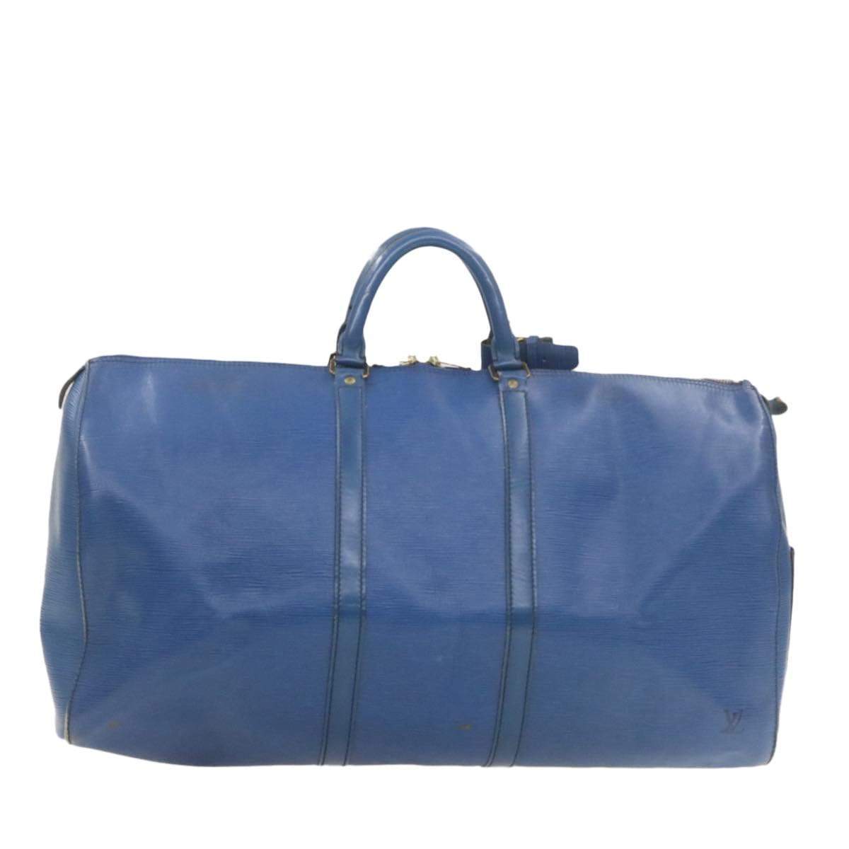 Louis Vuitton LOUIS VUITTON Epi Keepall 55 Boston Bag Blue VI1920