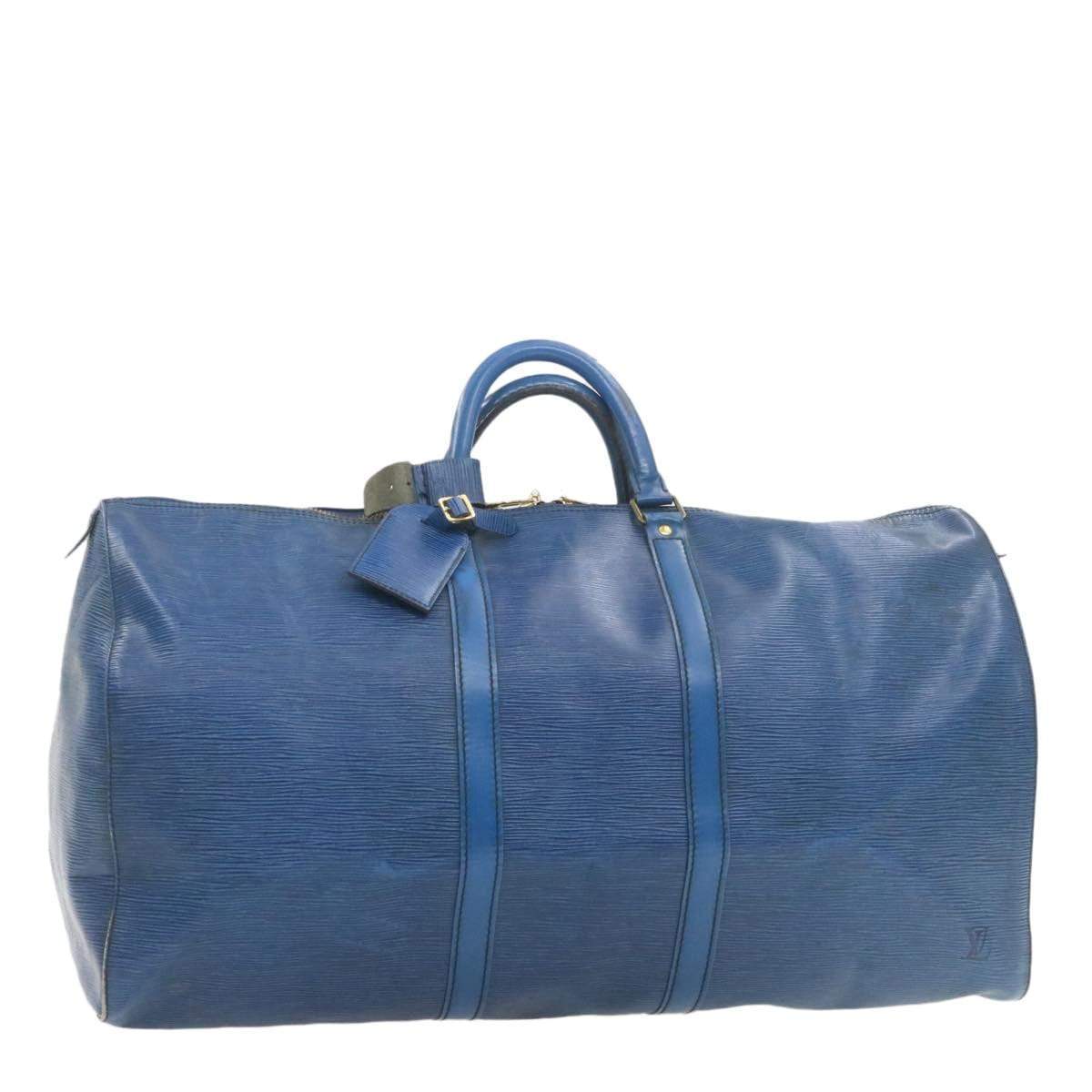 Louis Vuitton LOUIS VUITTON Epi Keepall 55 Boston Bag Blue VI8906