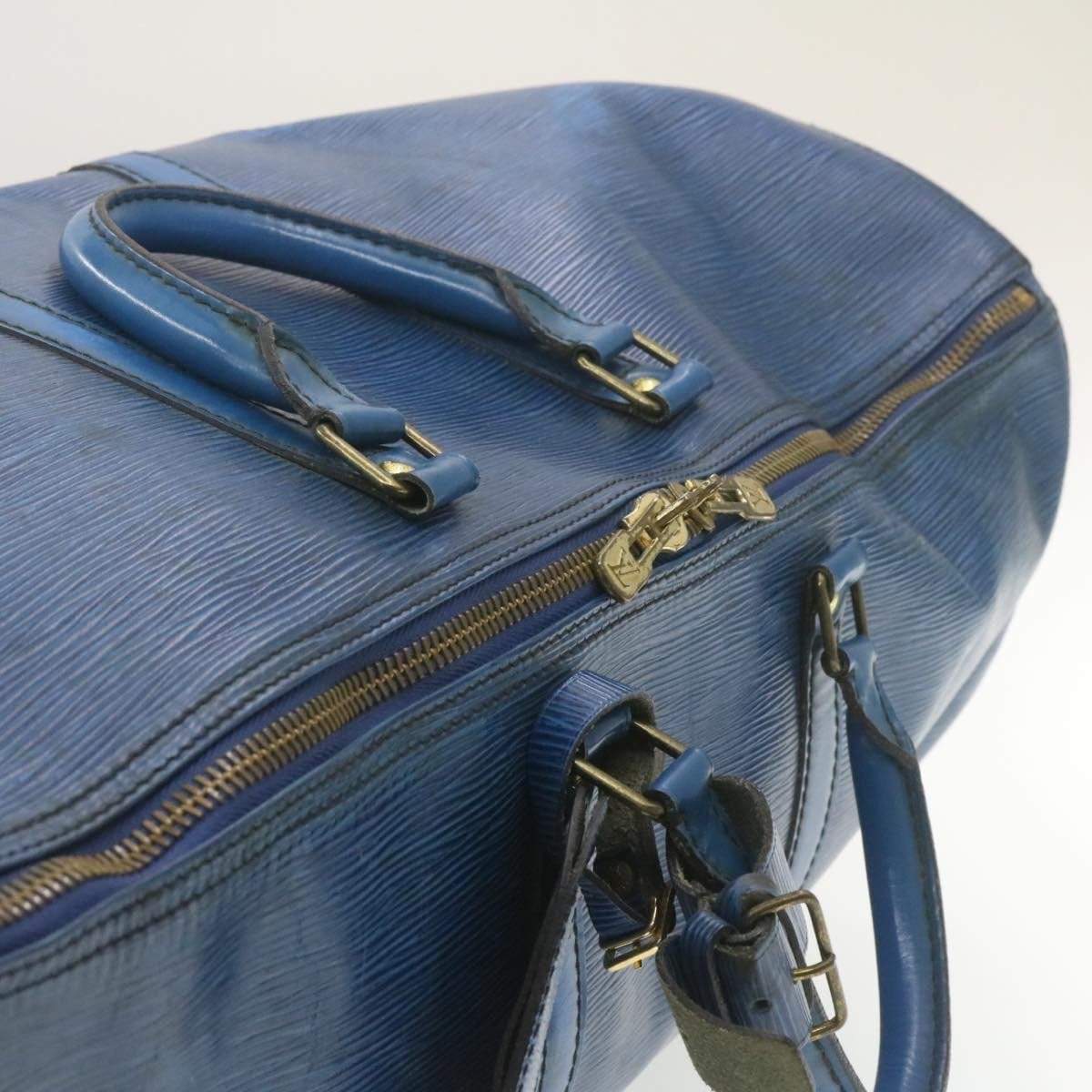 Louis Vuitton LOUIS VUITTON Epi Keepall 55 Boston Bag Blue VI8906